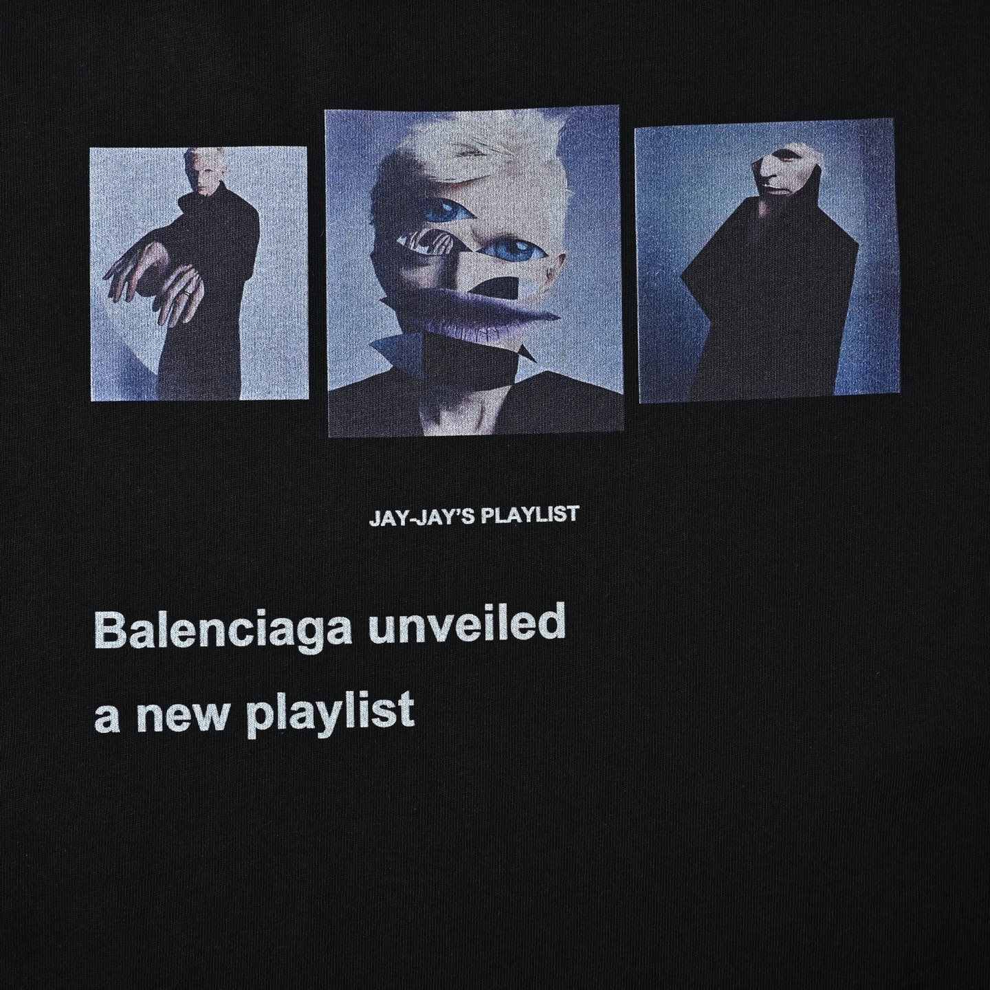 BALENCI 巴黎世家音乐胶囊系列音符油画印花短袖
