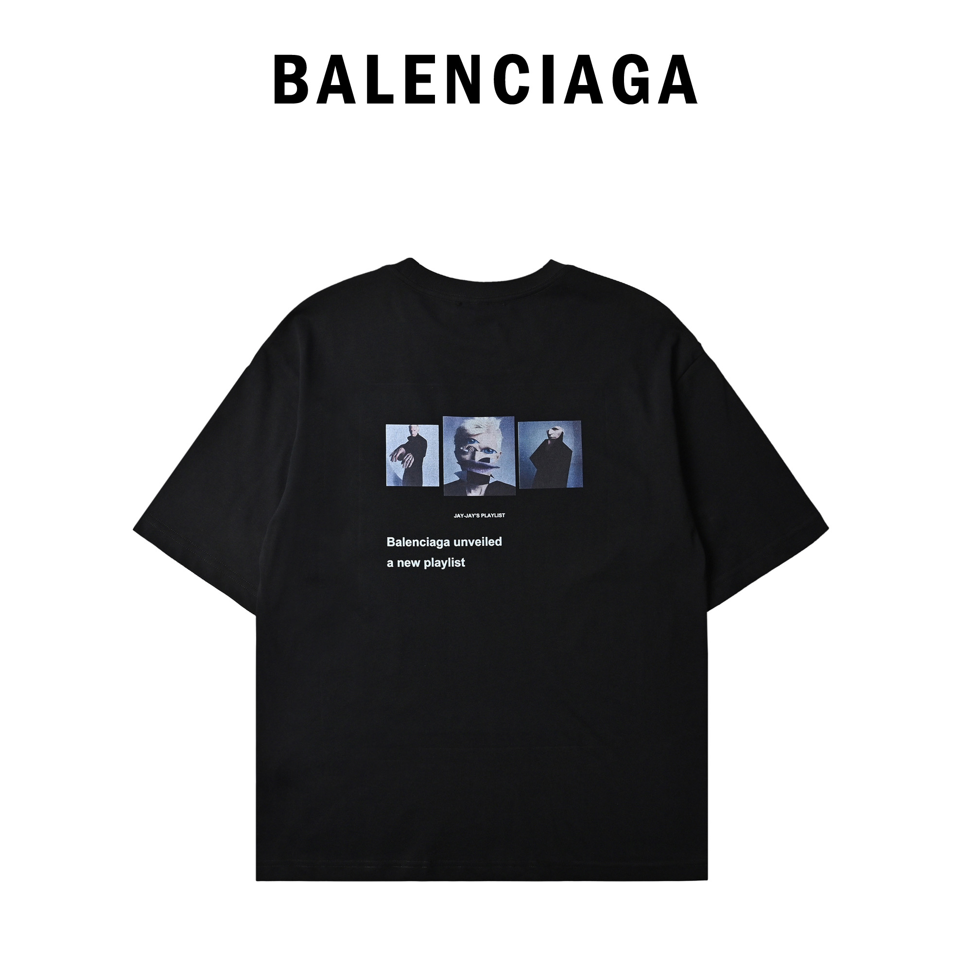 BALENCI 巴黎世家音乐胶囊系列音符油画印花短袖