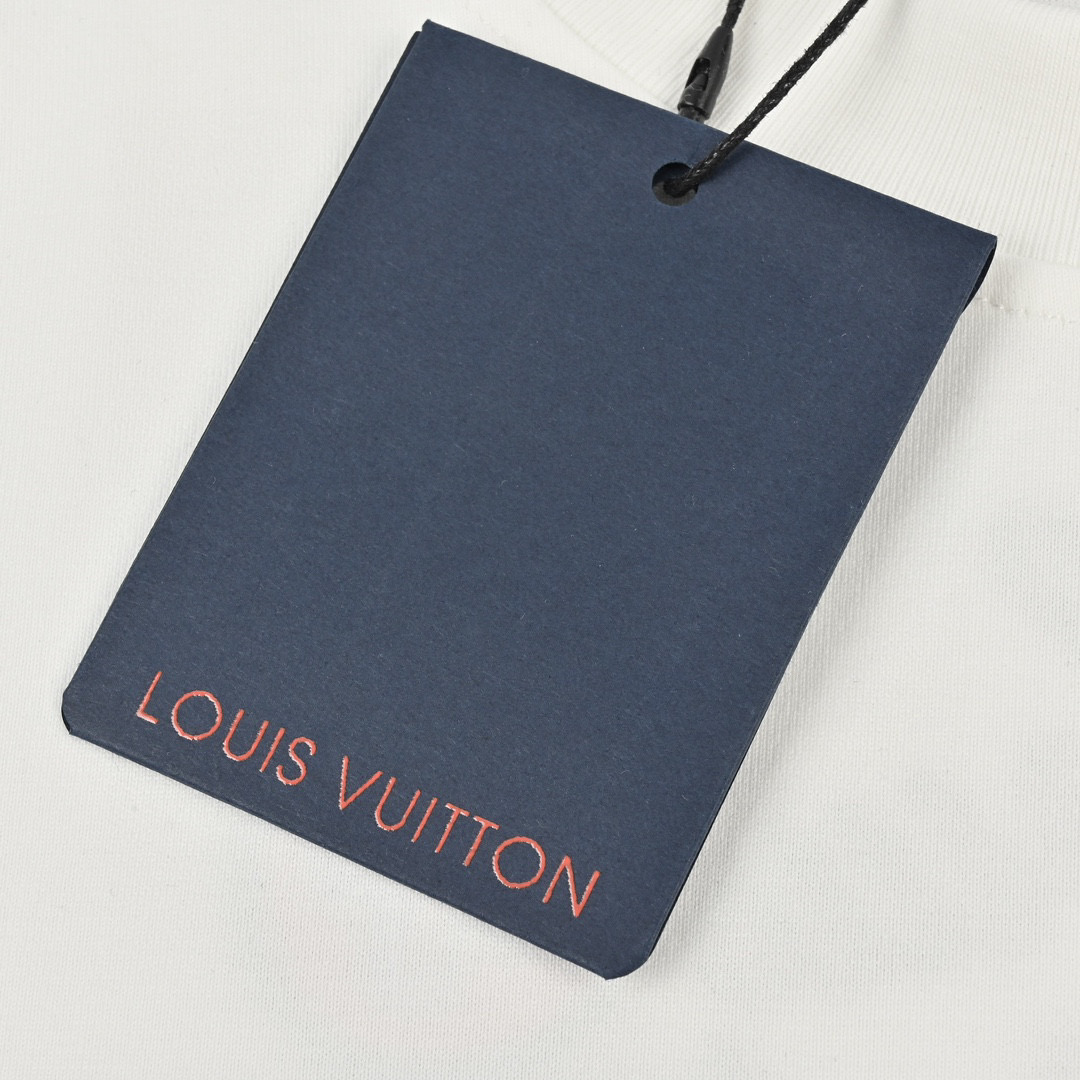 Louis Vuitton/路易威登 25ss 花卉字母刺绣短袖T恤 黑色 白色