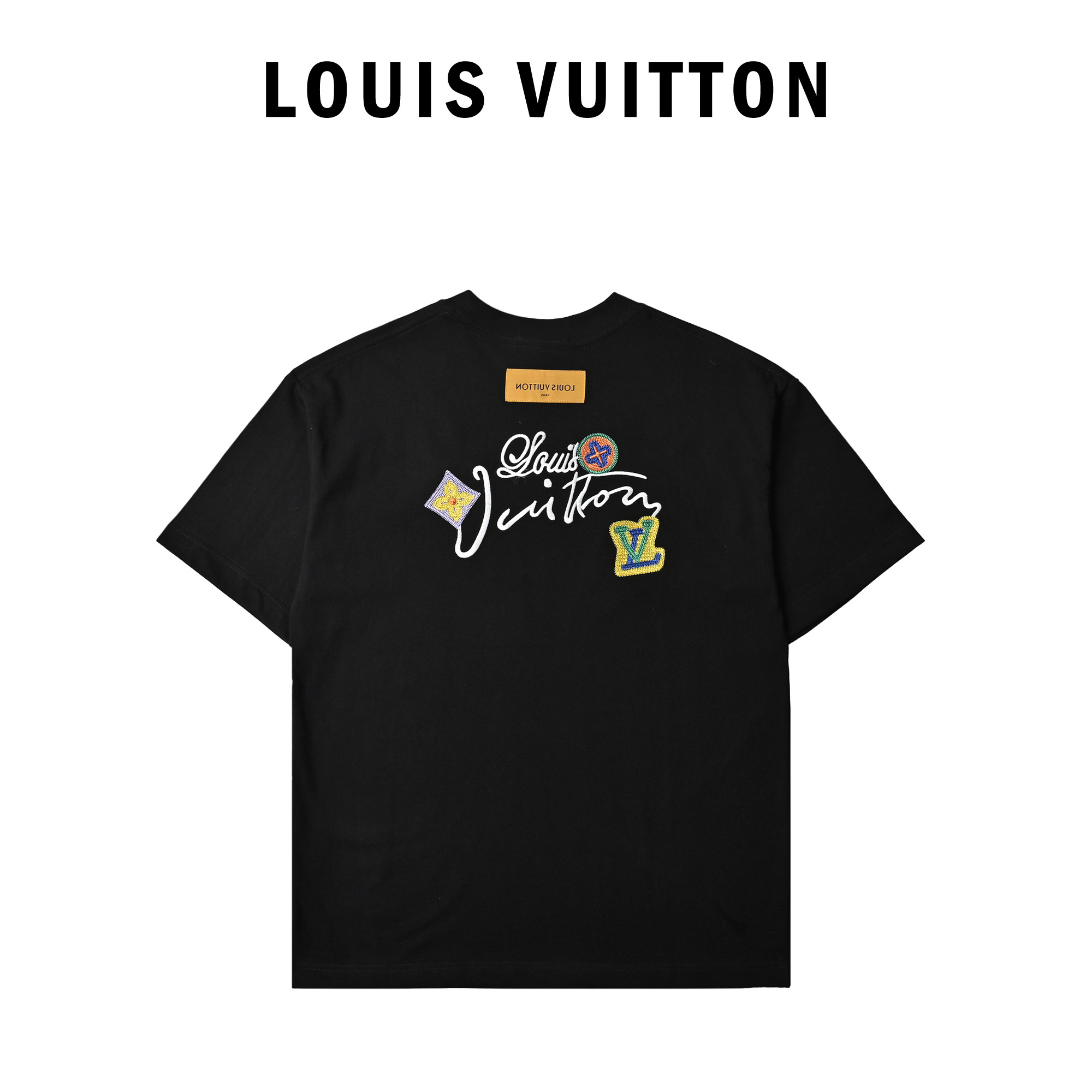 Louis Vuitton/路易威登 25ss 花卉字母刺绣短袖T恤