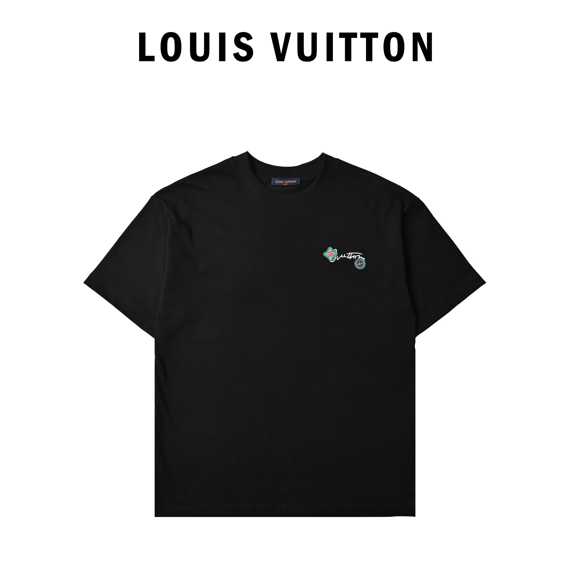 Louis Vuitton/路易威登 25ss 花卉字母刺绣短袖T恤