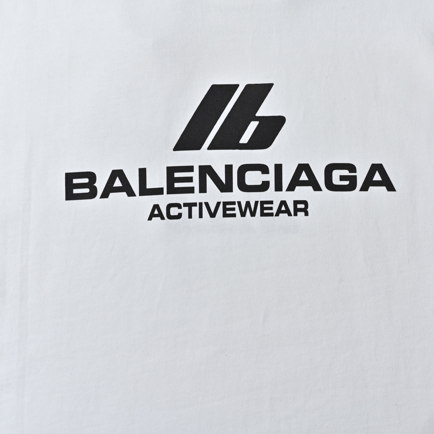 Balenciaga巴黎世家IB前后白墨直喷印花短袖T恤 黑色 白色