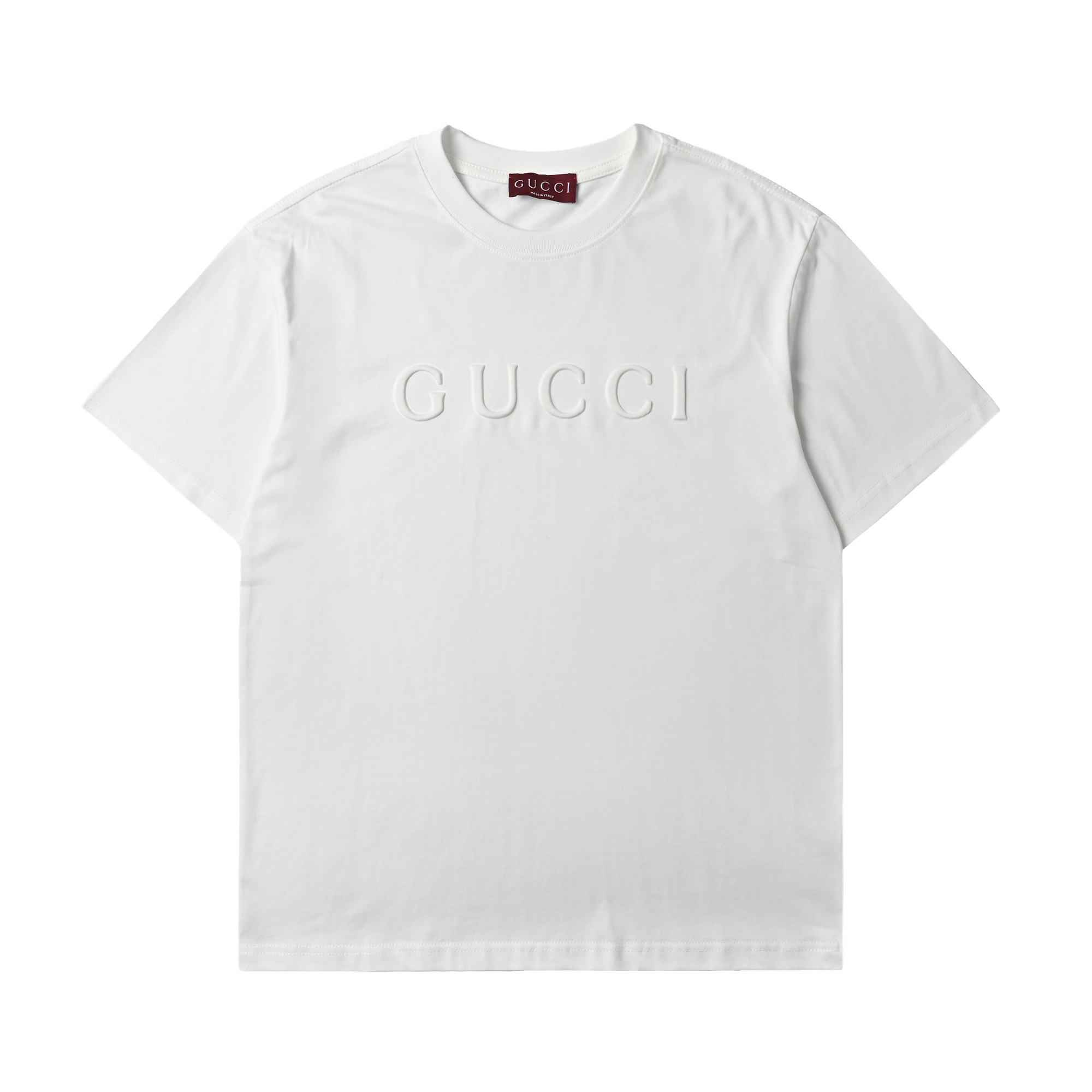 Gucci/古驰 25ss 浮雕压花字母印花短袖 黑色 白色-Chinese UA Cheap High Quatity Brand Clothes Bags handbags Sneakers wholesale wholesaler seller from China Factory suppliers Fashion Clothing Shoes best Quality Beautiful Price Gucci/古驰 25ss 浮雕压花字母印花短袖 黑色 白色