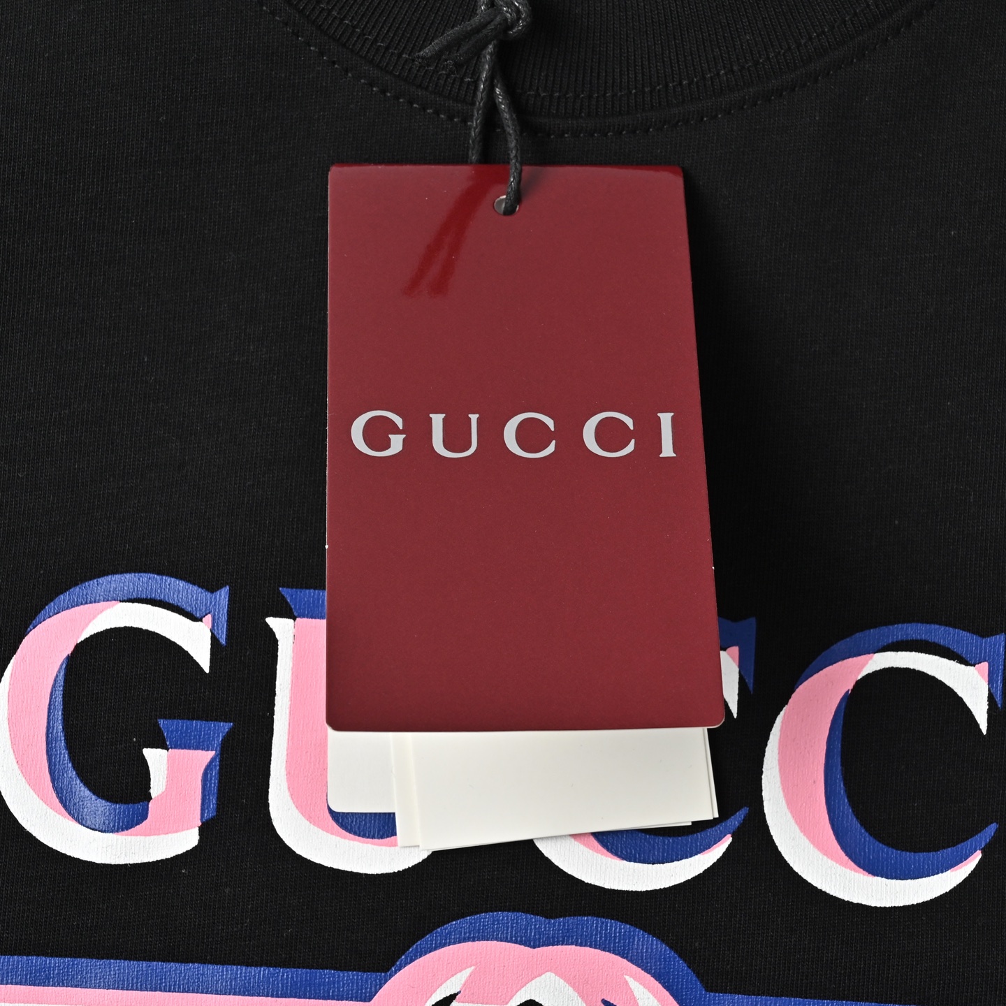 Gucci/古驰 25ss 重影字母印花短袖 黑色 白色