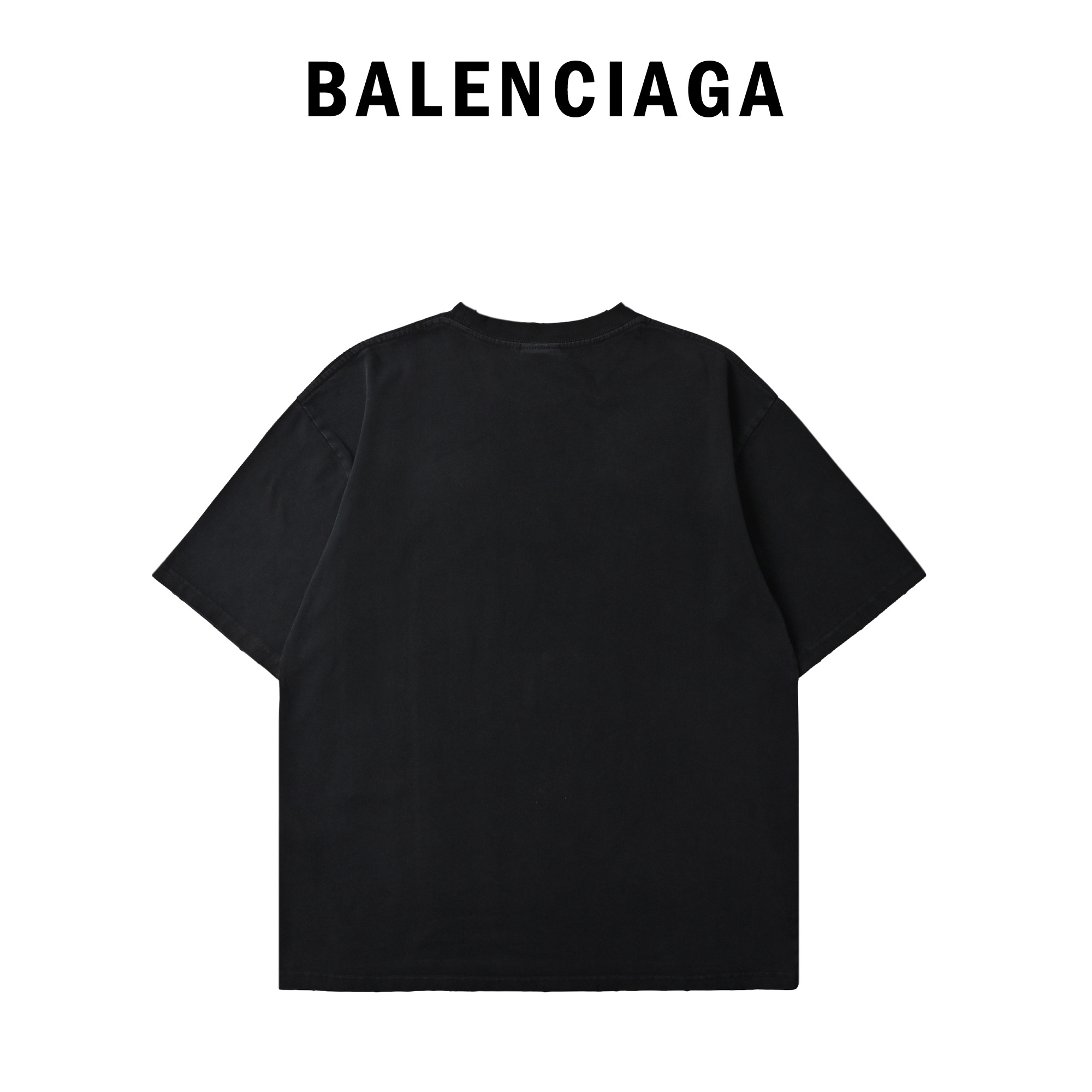Balenciaga巴黎世家25ss秀款胸前红色刺绣T恤
