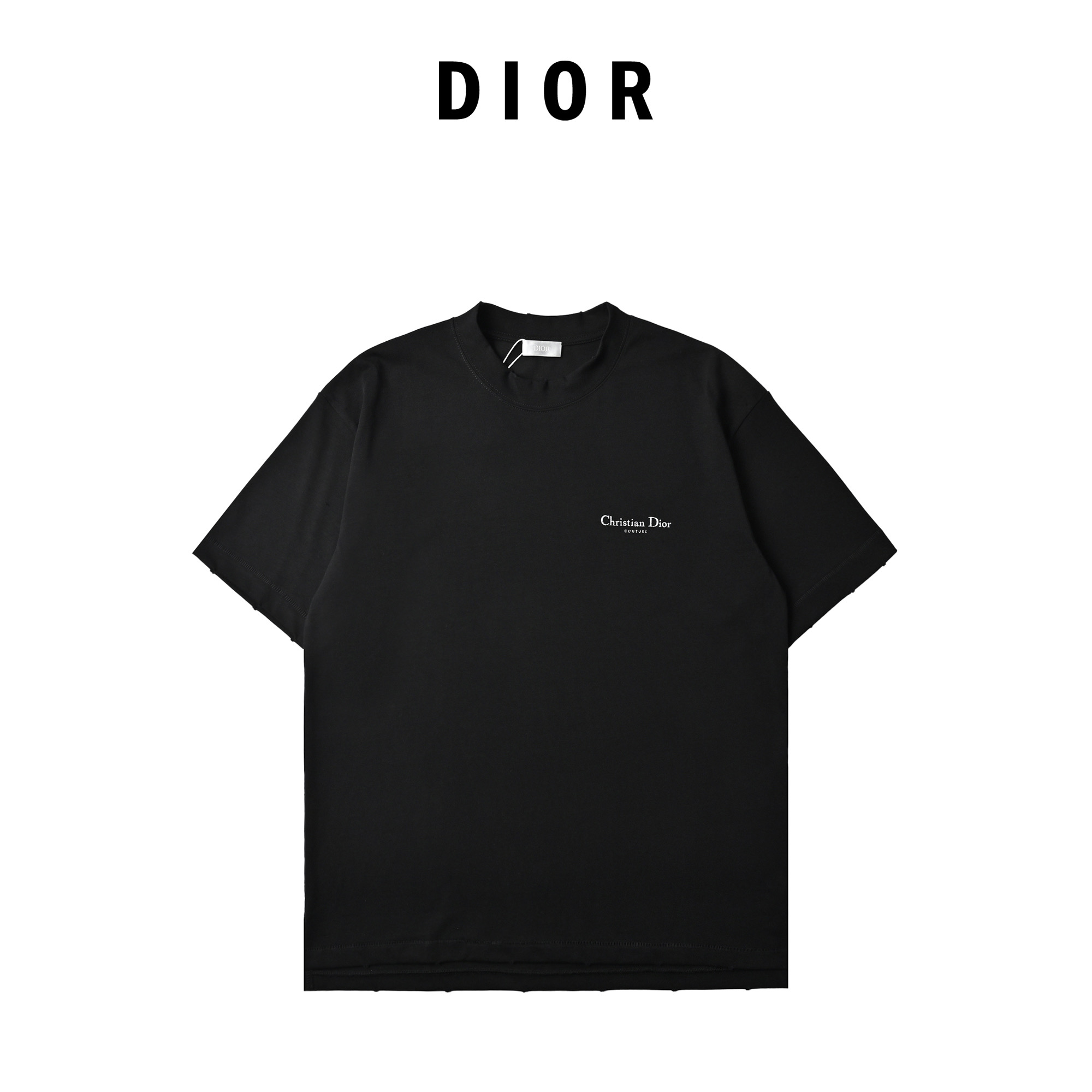 Dior迪奥 25ss破洞做旧印花短袖