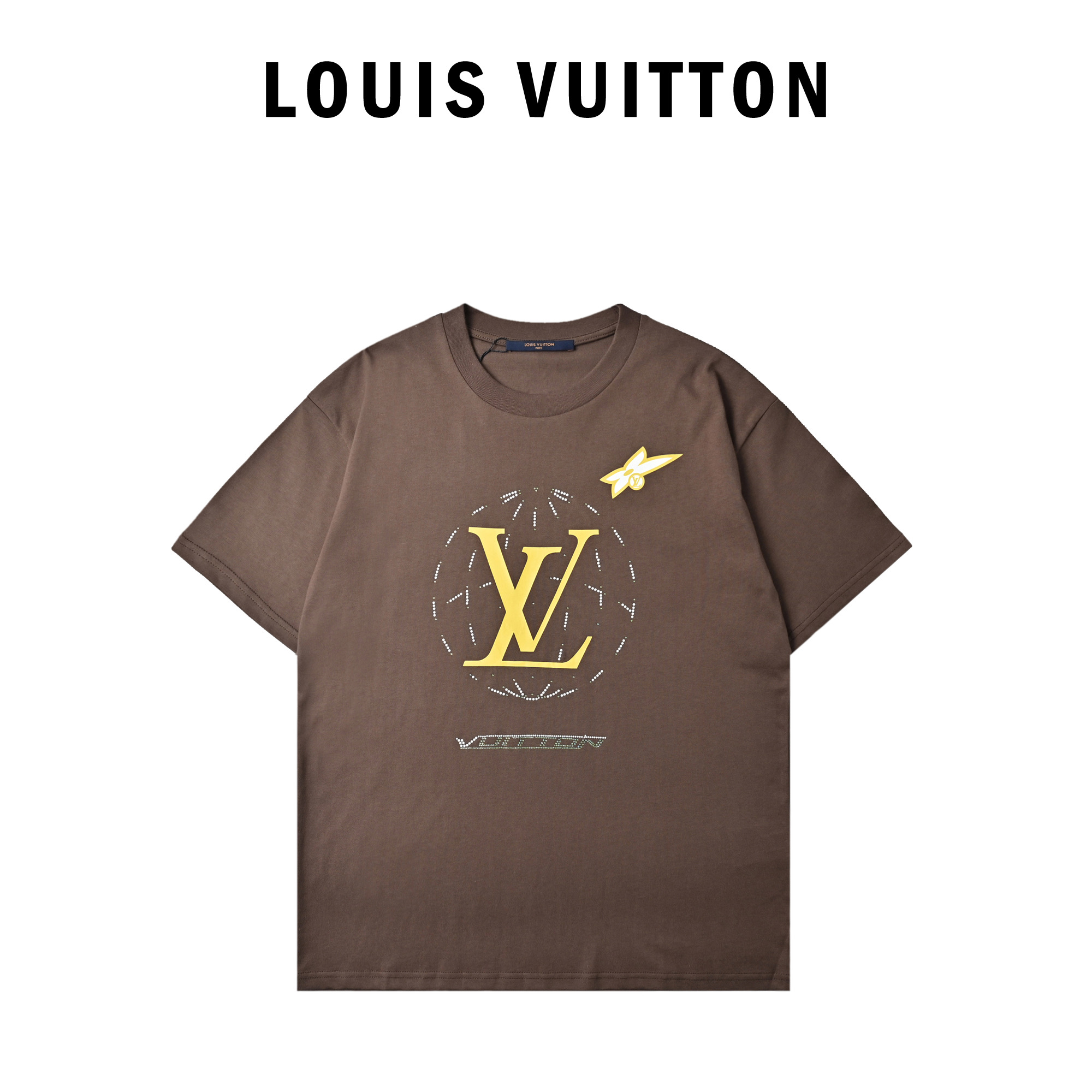 Louis Vuitton路易威登25新款钻石航线圆领短袖T恤