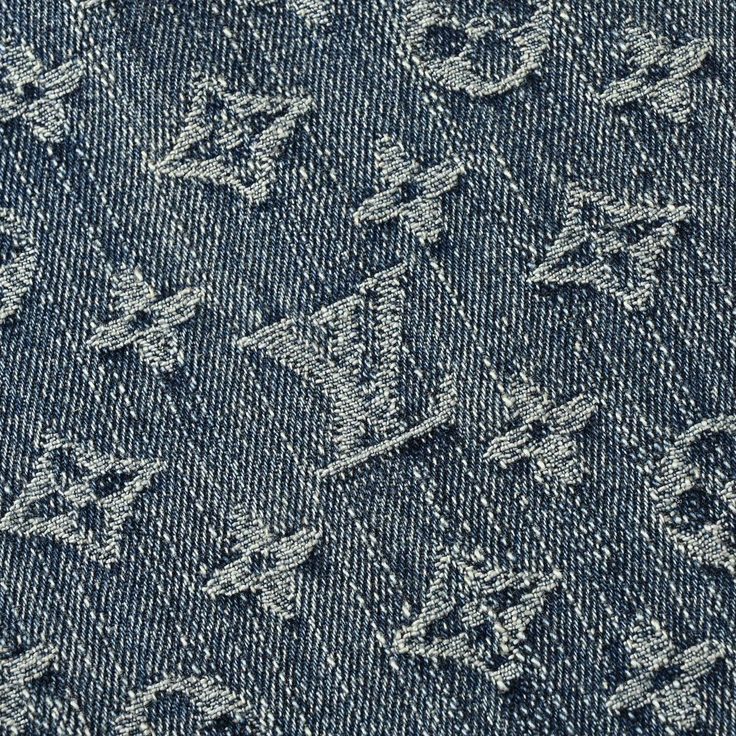 Louis Vuitton 路易威登 25SS 提花满印皮边饰带牛仔裤