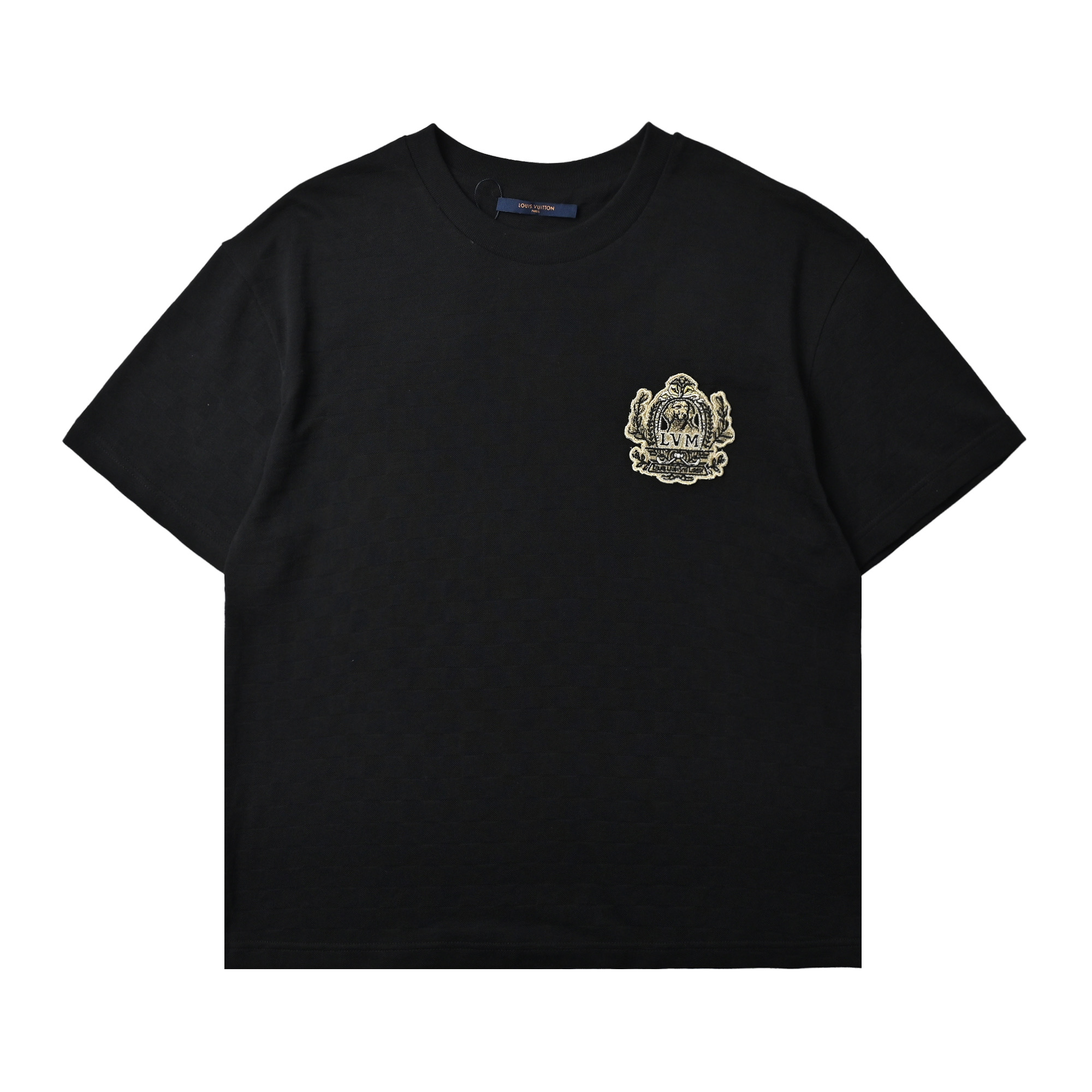 Louis Vuitton 路易威登 25SS 金线章仔暗纹棋盘格短袖