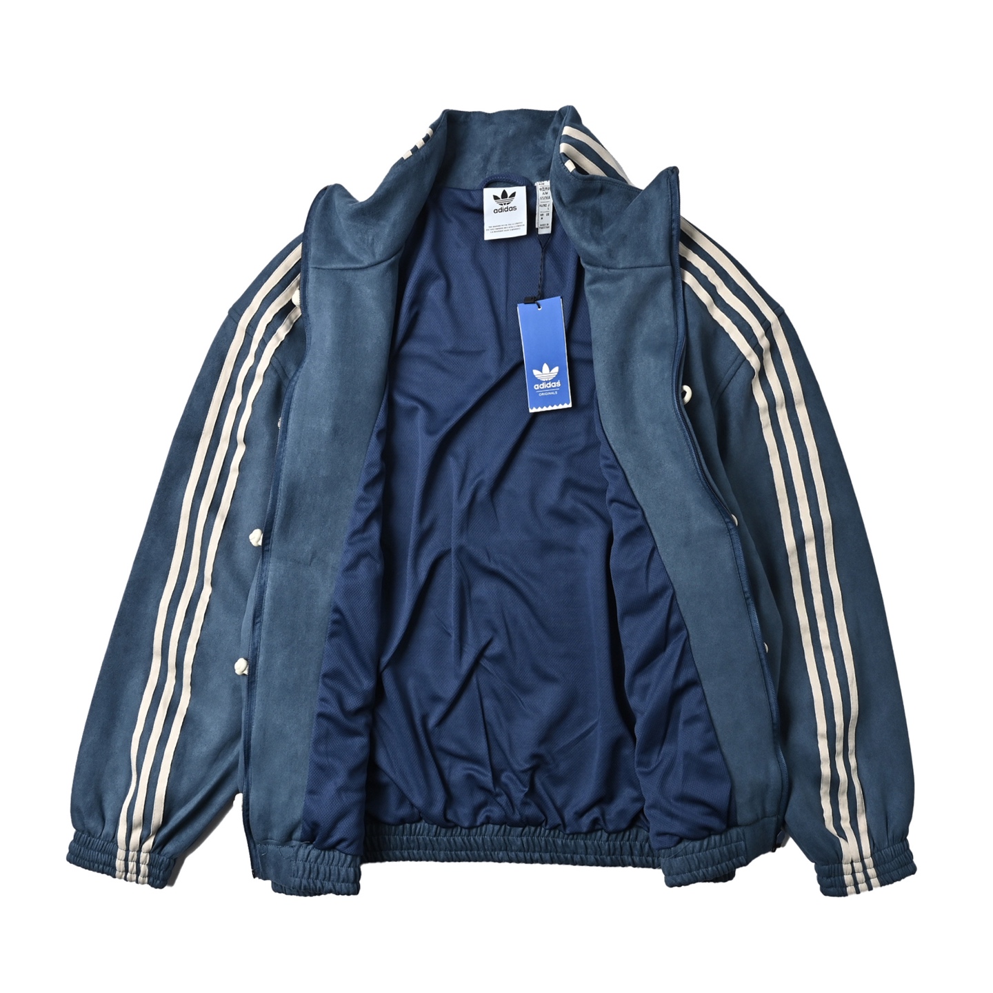 adidas 阿迪达斯 三叶草新中式麂皮唐装外套