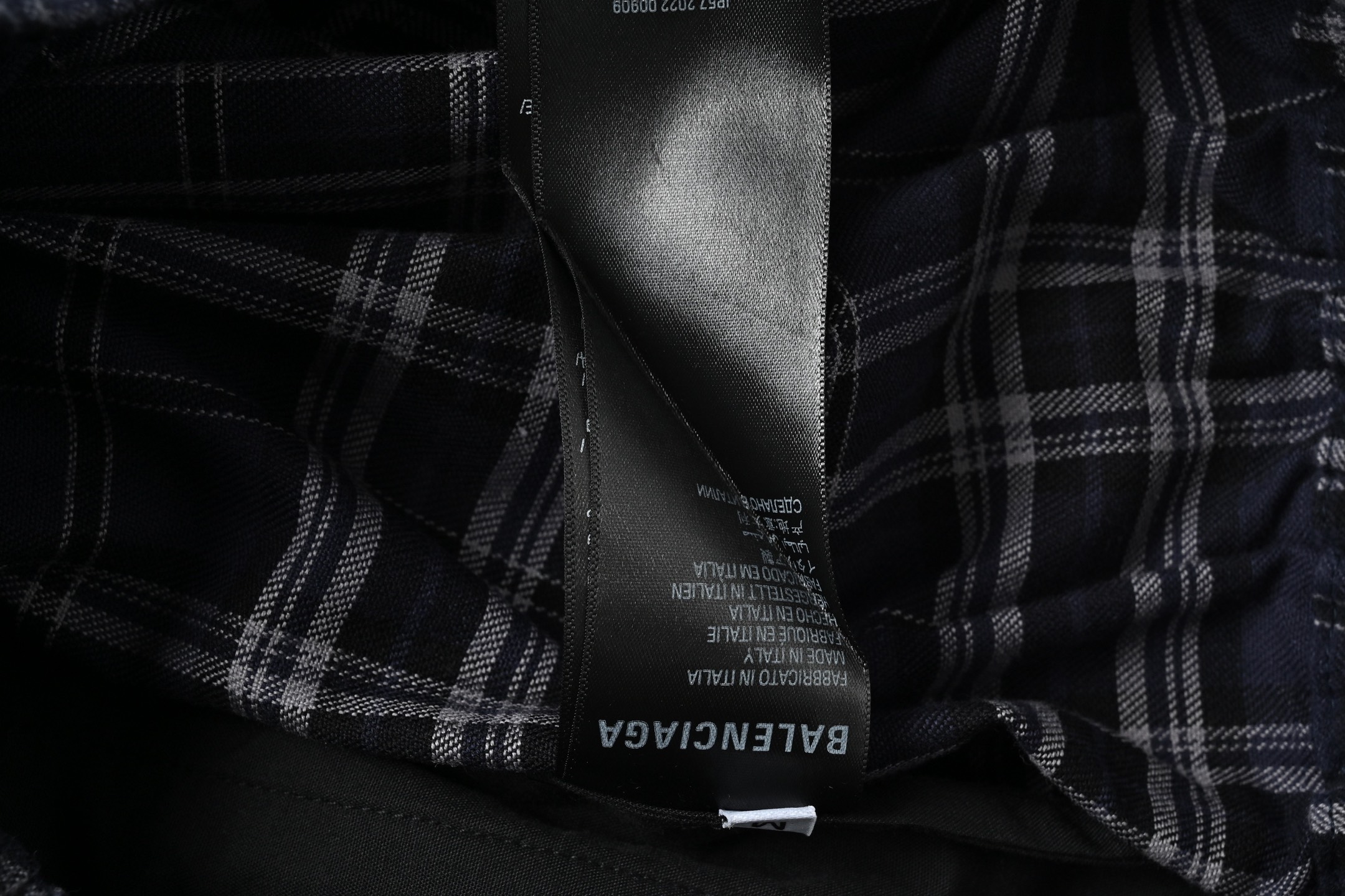 Balenciaga｜25ss格纹法兰绒长裤