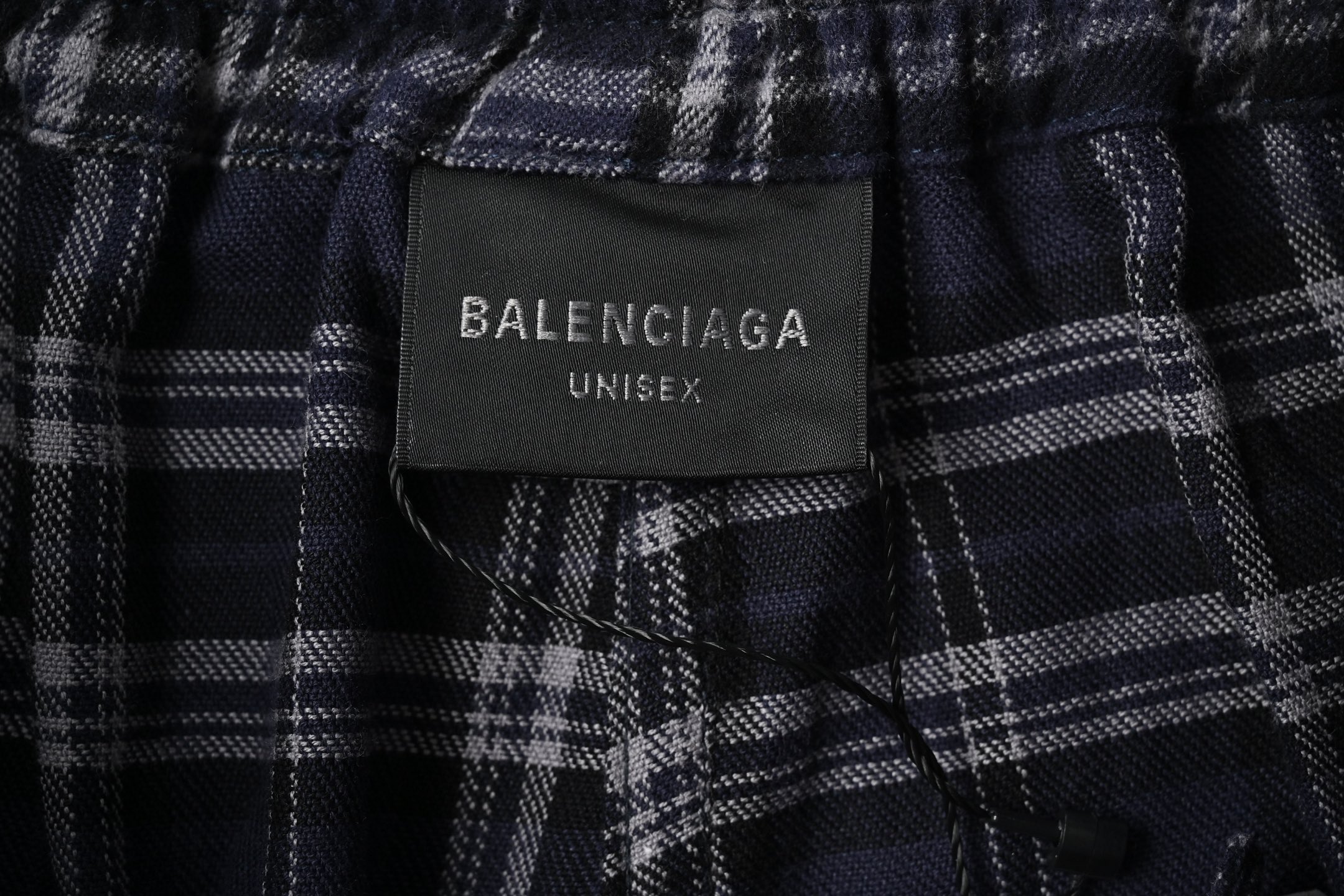 Balenciaga｜25ss格纹法兰绒长裤