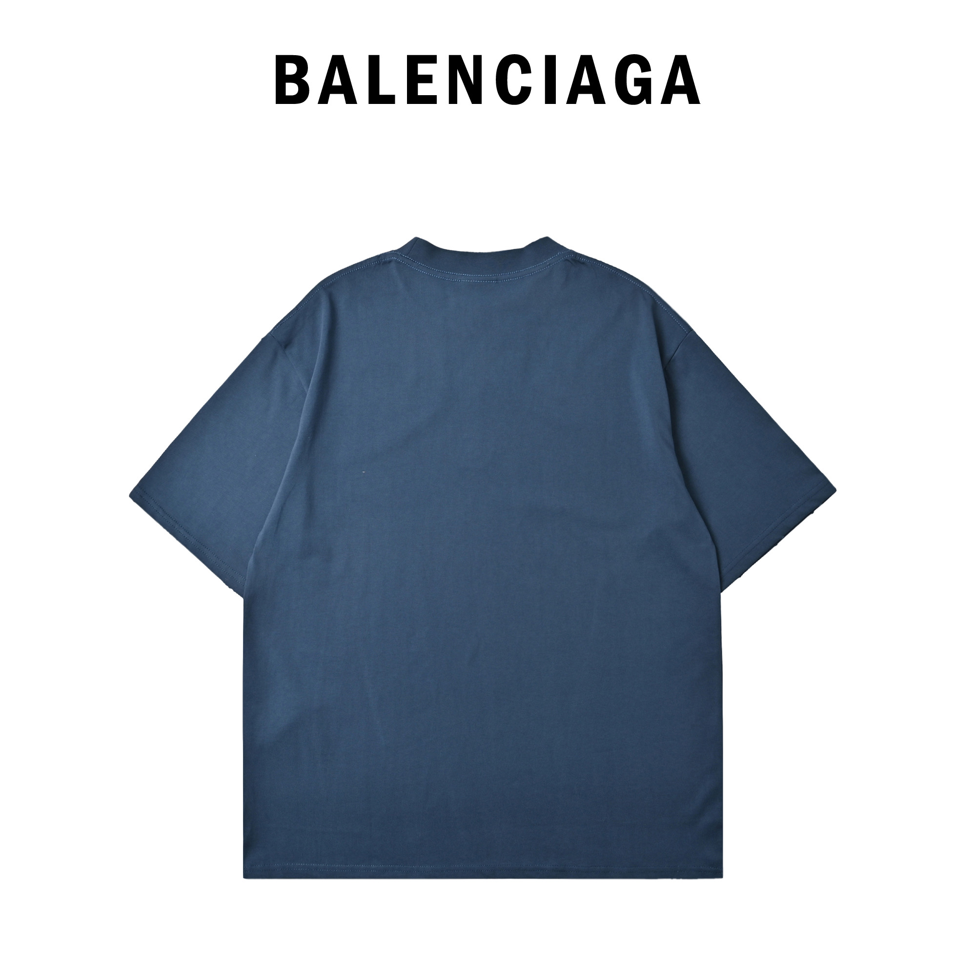 Balenciaga巴黎世家25ss秀款胸前红色刺绣T恤
