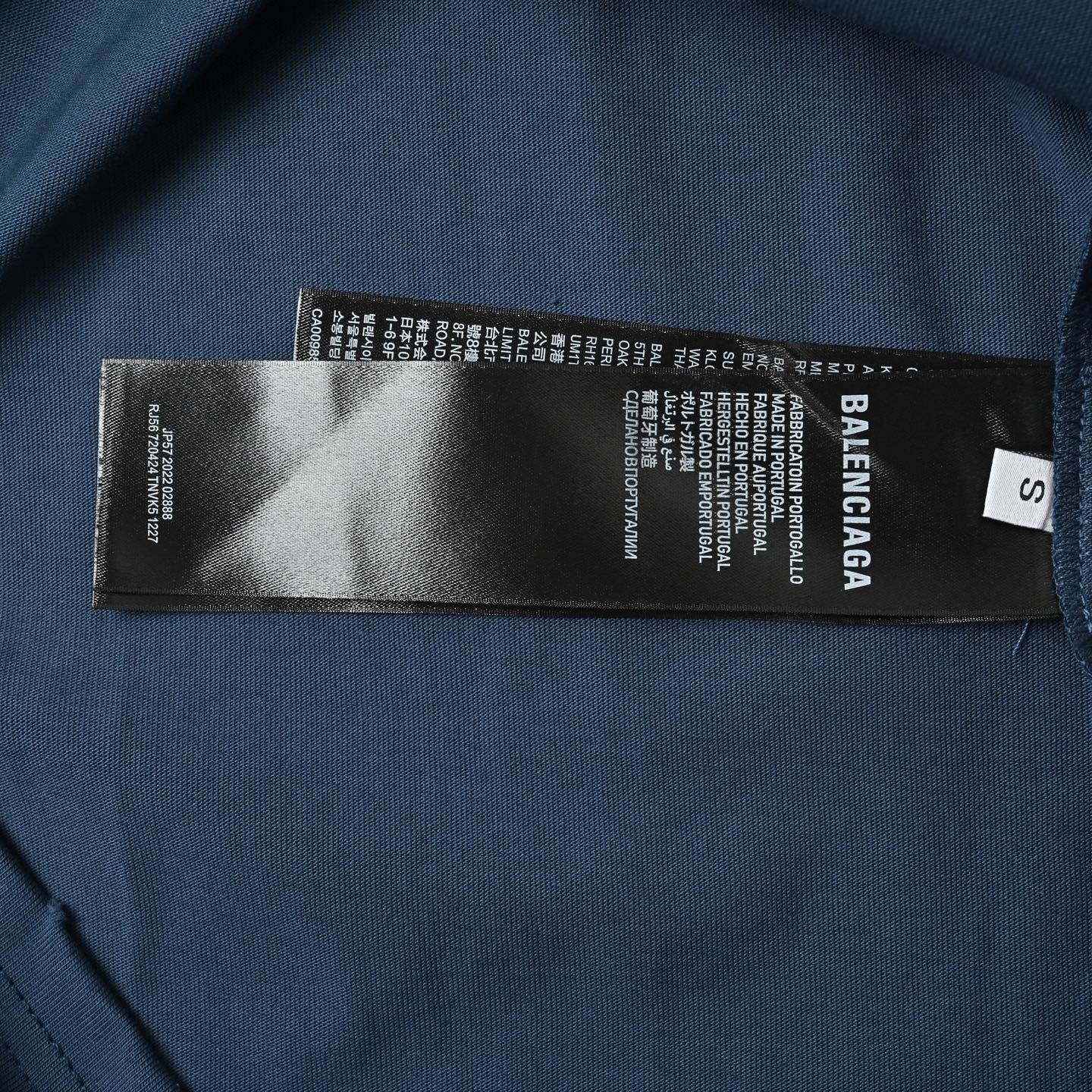 Balenciaga巴黎世家25ss秀款胸前红色刺绣T恤