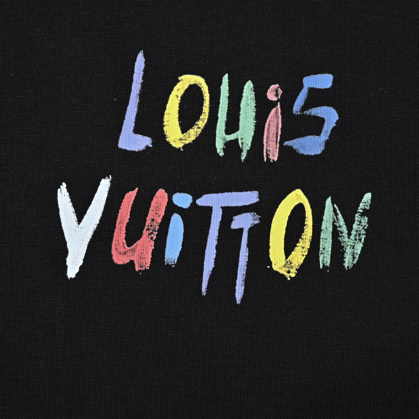 Louis Vuitton/LV 路易威登 25ss 彩绘涂鸦大logo印花短袖T恤 黑色 白色-Chinese UA Cheap High Quatity Brand Clothes Bags handbags Sneakers wholesale wholesaler seller from China Factory suppliers Fashion Clothing Shoes best Quality Beautiful Price Louis Vuitton/LV 路易威登 25ss 彩绘涂鸦大logo印花短袖T恤 黑色 白色