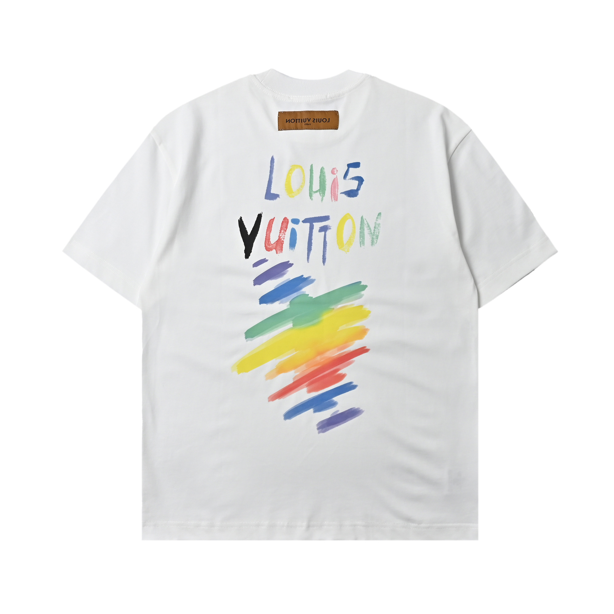 Louis Vuitton/LV 路易威登 25ss 彩绘涂鸦大logo印花短袖T恤 黑色 白色