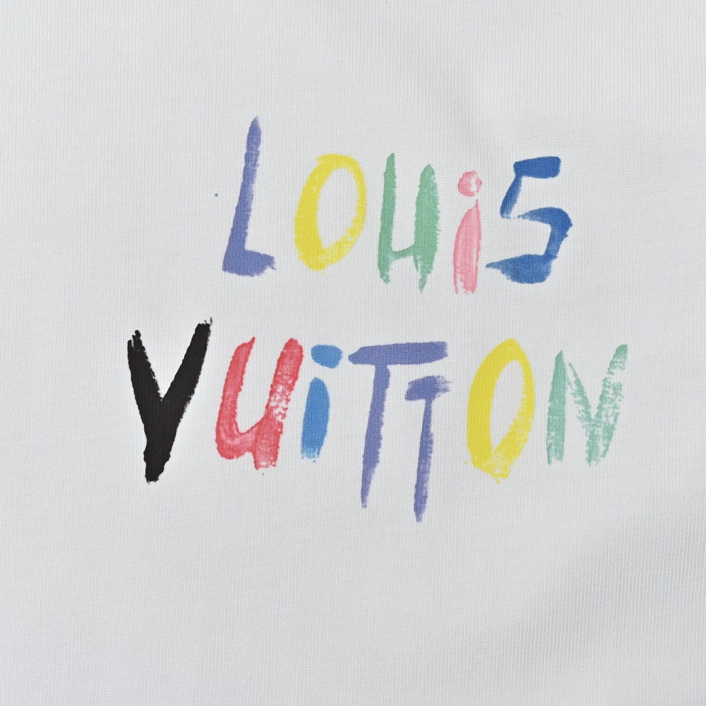 Louis Vuitton/LV 路易威登 25ss 彩绘涂鸦大logo印花短袖T恤 黑色 白色