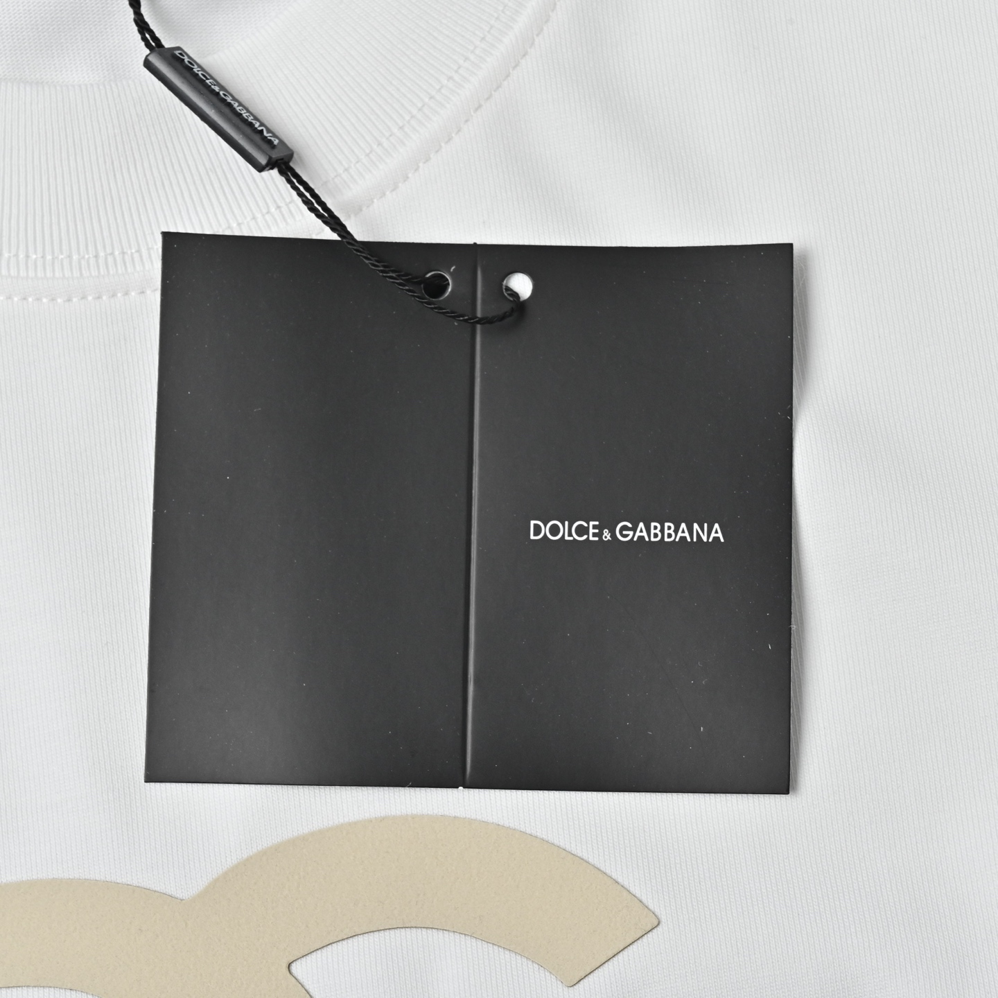 Dolce&Gabbana logo字母压胶条短袖T恤