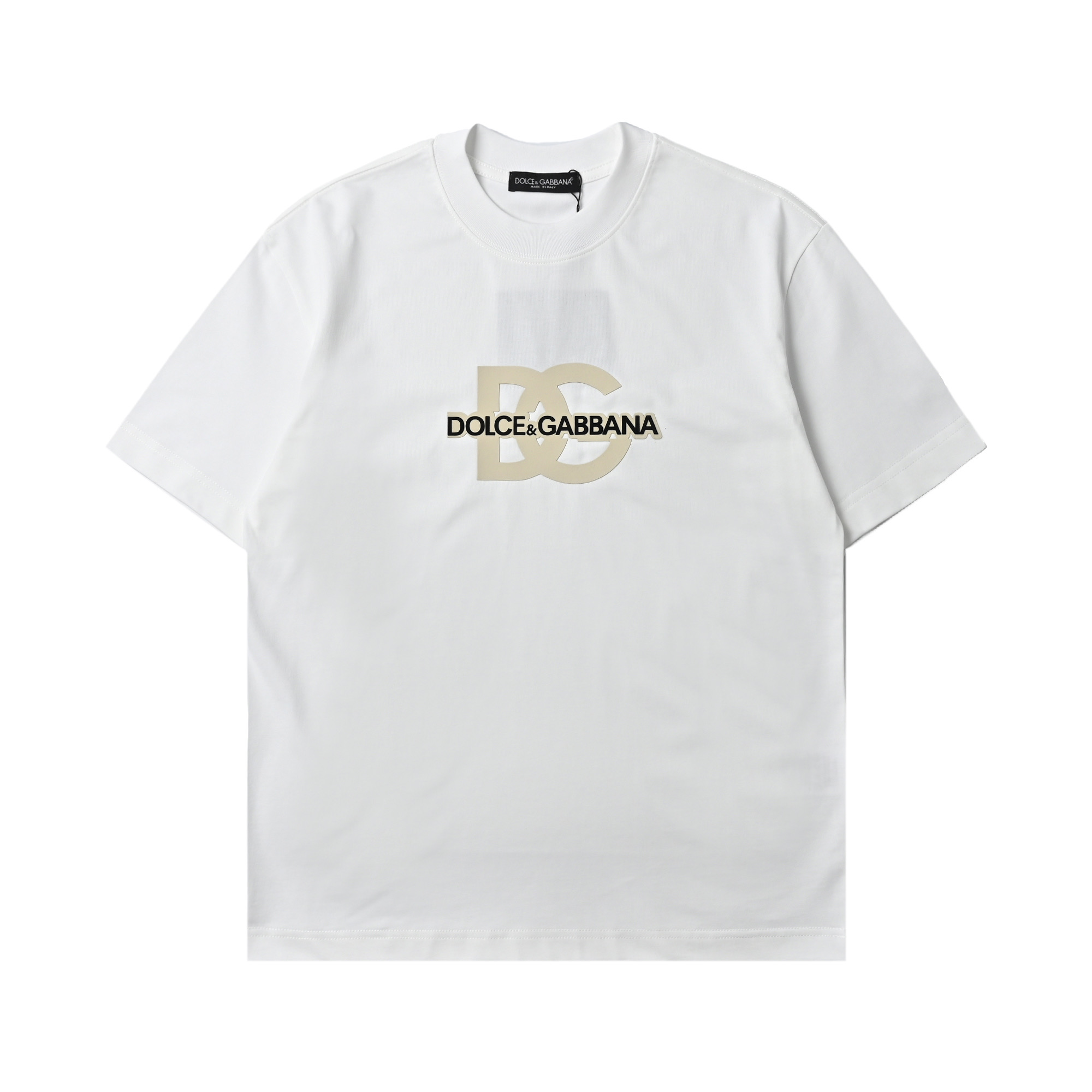Dolce&Gabbana logo字母压胶条短袖T恤