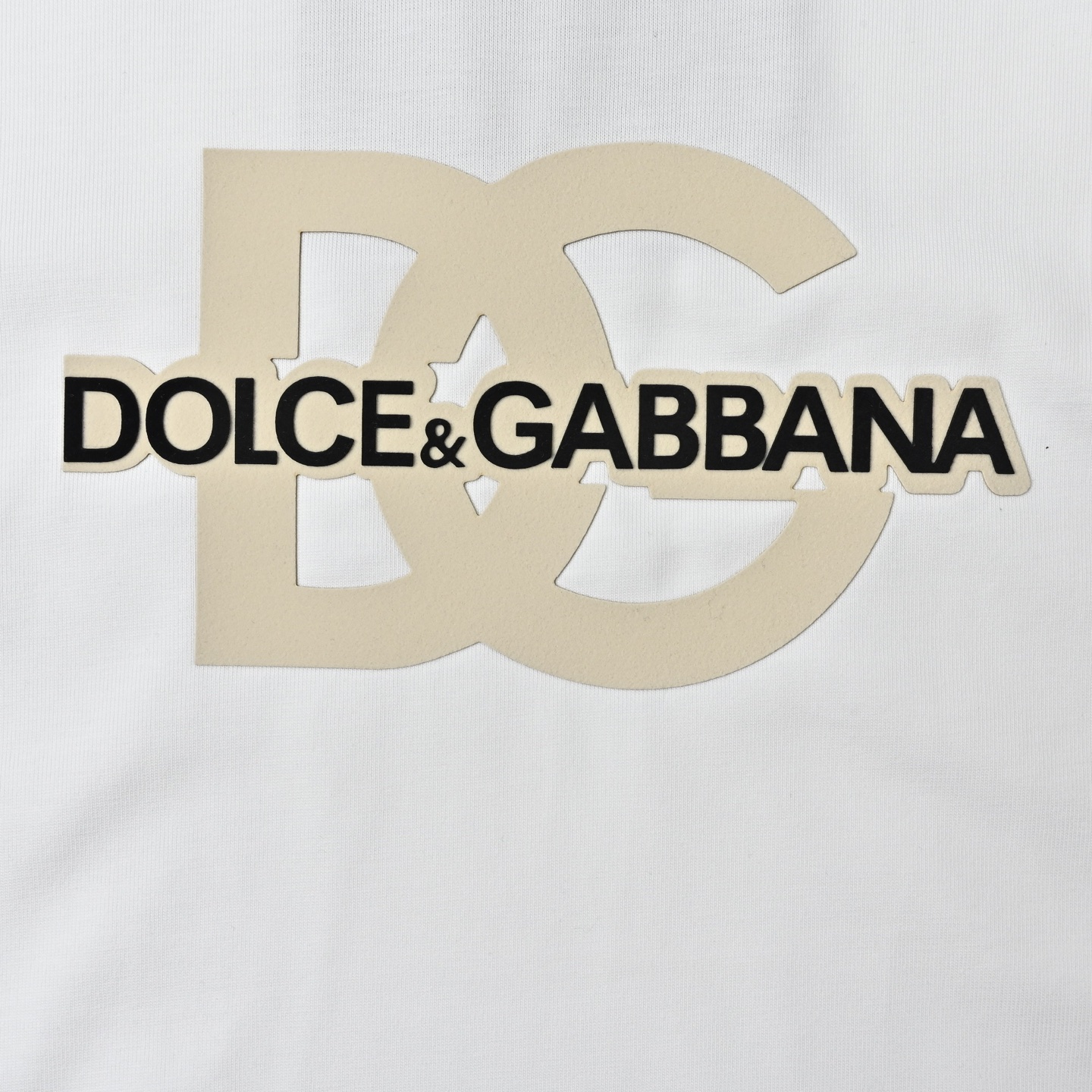 Dolce&Gabbana logo字母压胶条短袖T恤