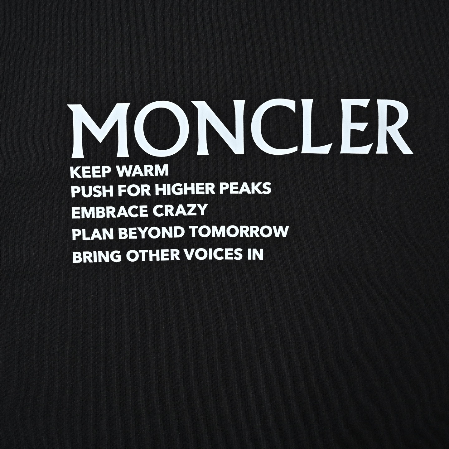 MONCLER/蒙口 英文短句短袖T恤