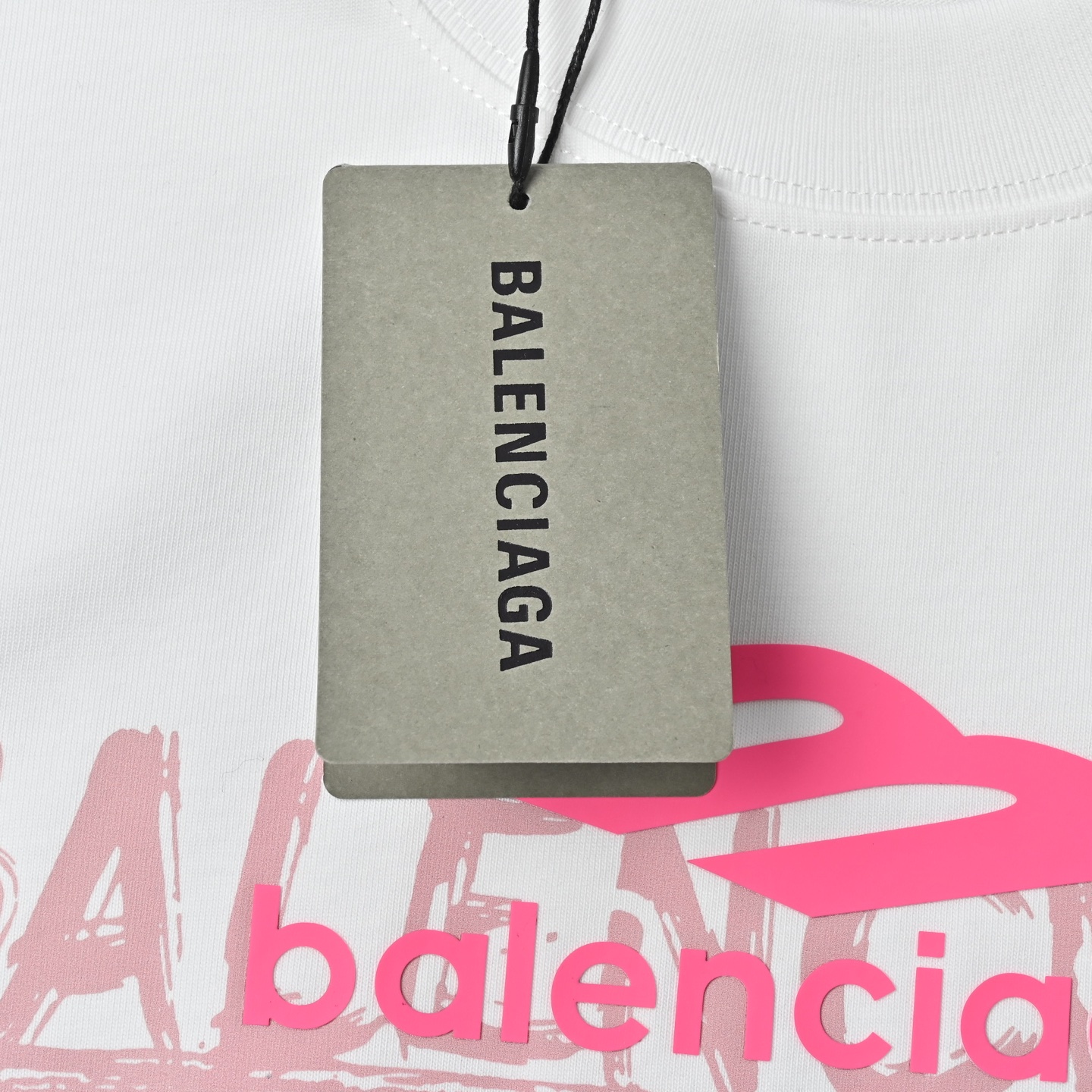 Balenciaga/巴黎世家 粉色字母印花短袖T恤