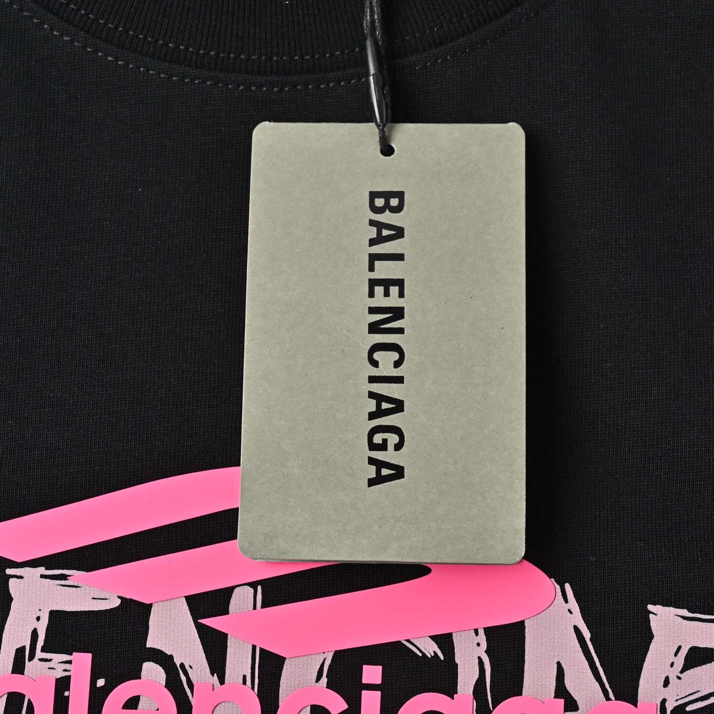 Balenciaga/巴黎世家 粉色字母印花短袖T恤