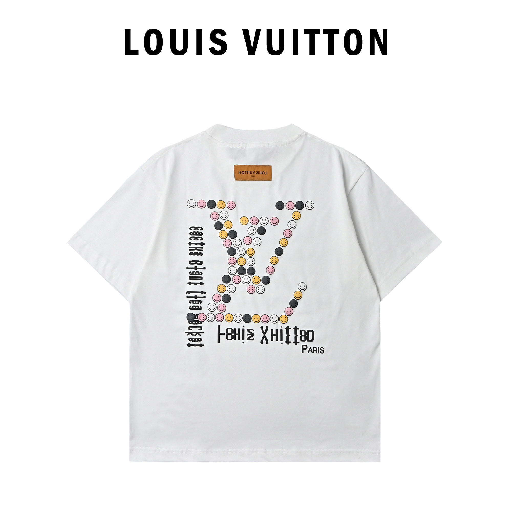 LOUIS VUITTON/路易威登LV 笑脸浮雕徽标短袖T恤