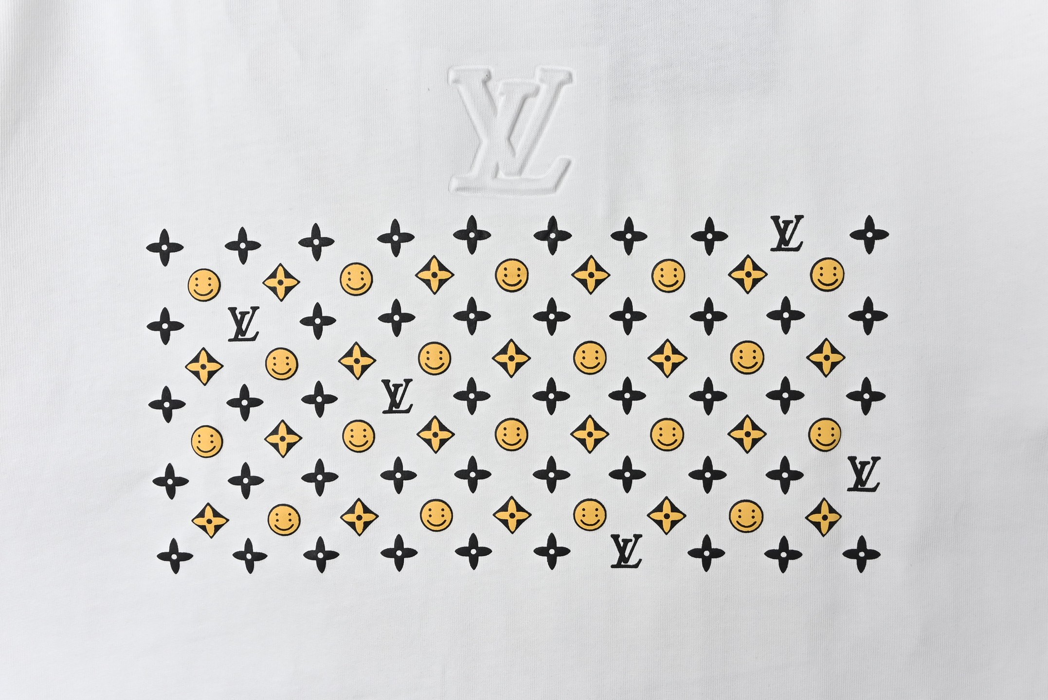 LOUIS VUITTON/路易威登LV 笑脸浮雕徽标短袖T恤