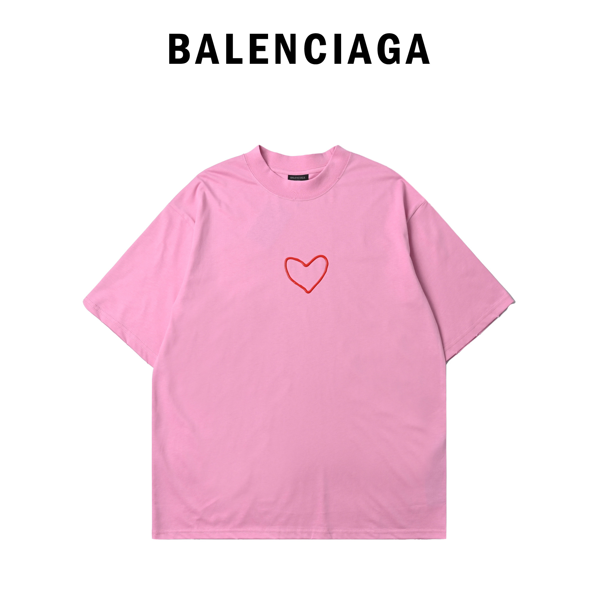 Balenciaga巴黎市场 爱心字母硅胶短袖