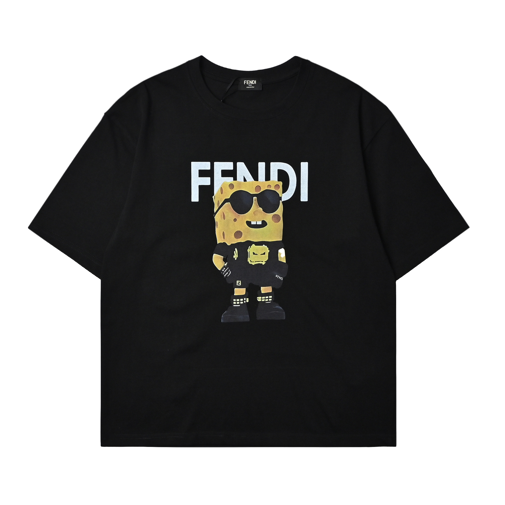 Fendi 芬迪 2025夏季新款 奶酪特工印花短袖T恤