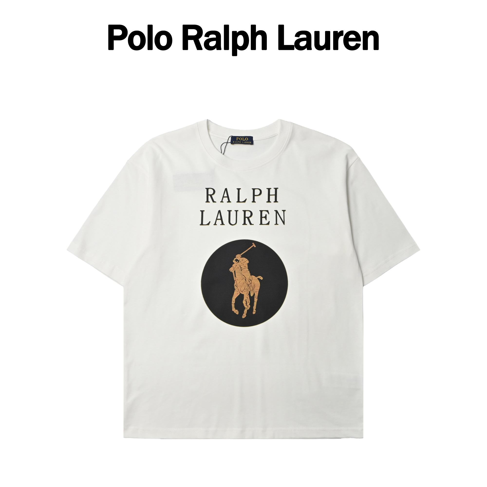 Polo* 拉夫劳伦 2025春夏新款 经典字母小马印花定制双纱平纹纯棉面料 短袖T恤