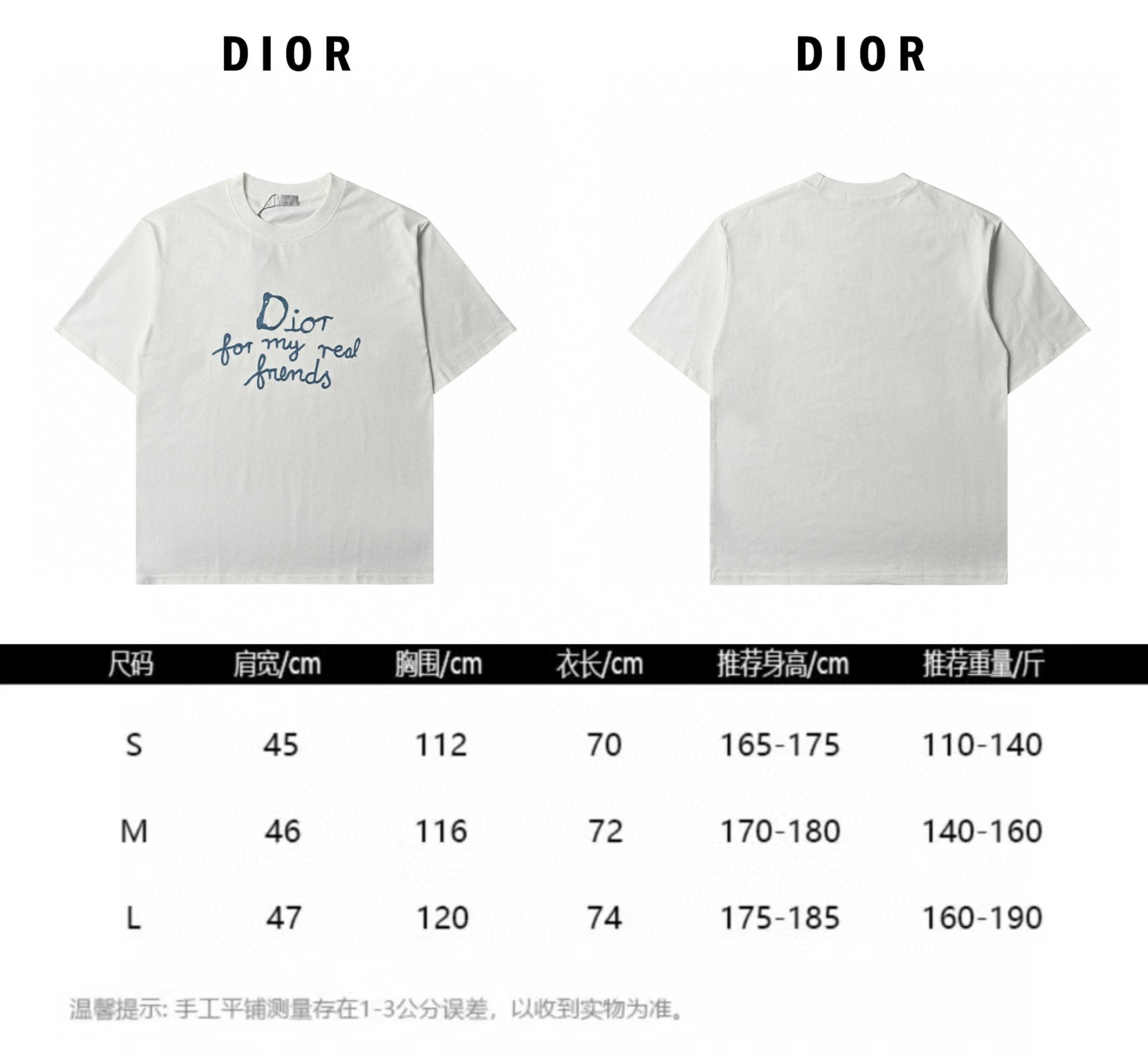 Dior/迪奥 And Hylton Nel联名 标语刺绣短袖T恤
