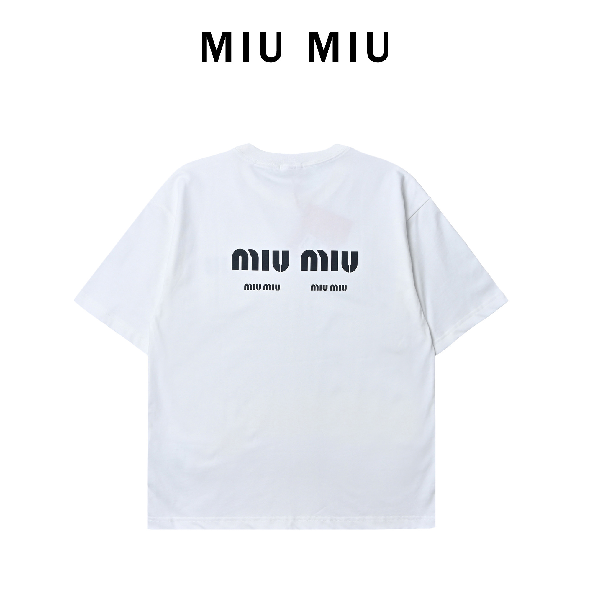 Miumiu 2025春夏款 经典字母个性logo短袖T恤