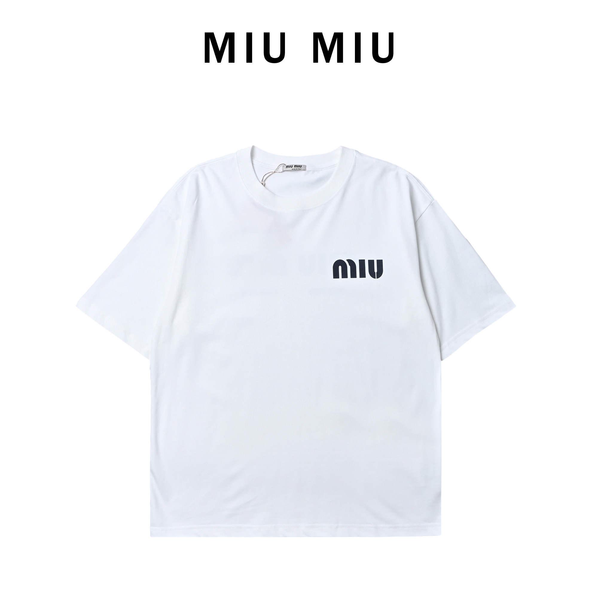 Miumiu 2025春夏款 经典字母个性logo短袖T恤