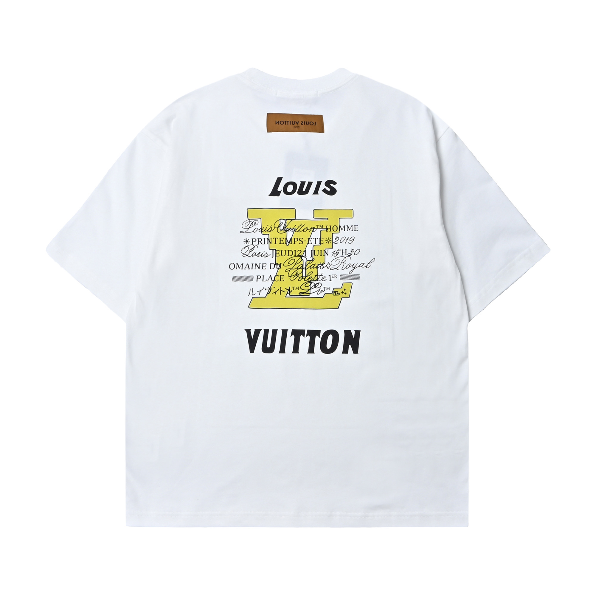 Louis Vuitton 路易威登 黄色大logo字母短袖T恤