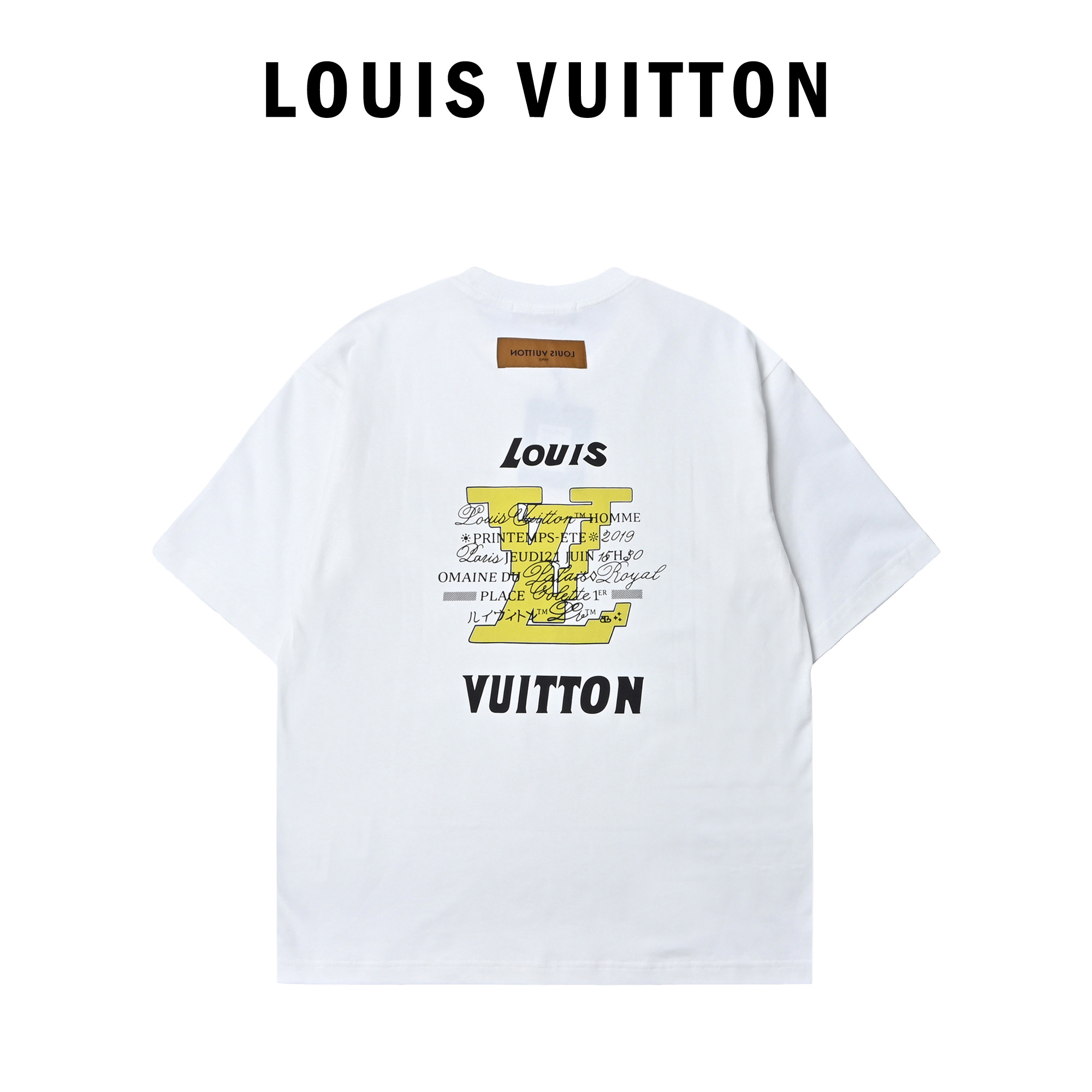 Louis Vuitton 路易威登 黄色大logo字母短袖T恤