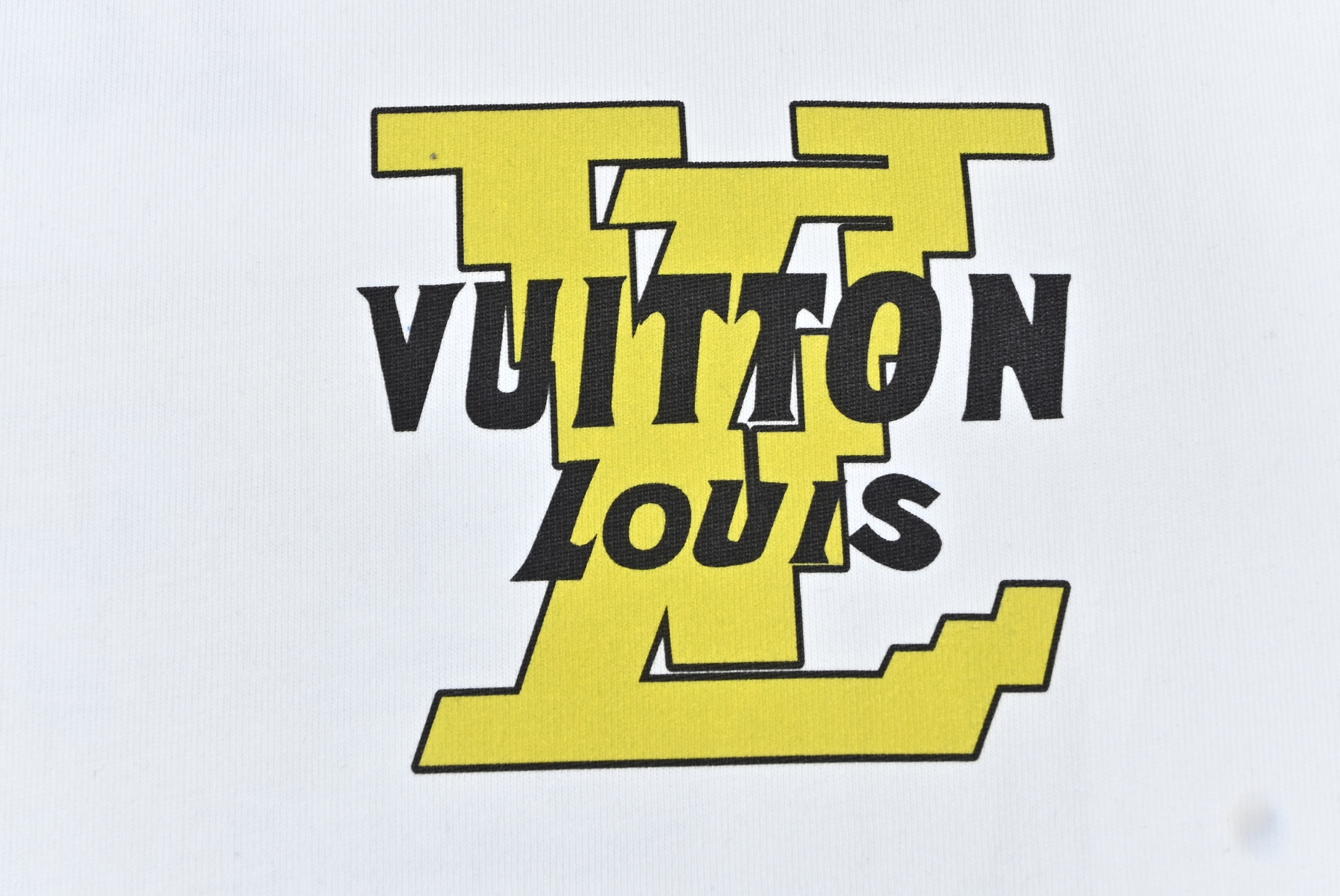 Louis Vuitton 路易威登 黄色大logo字母短袖T恤