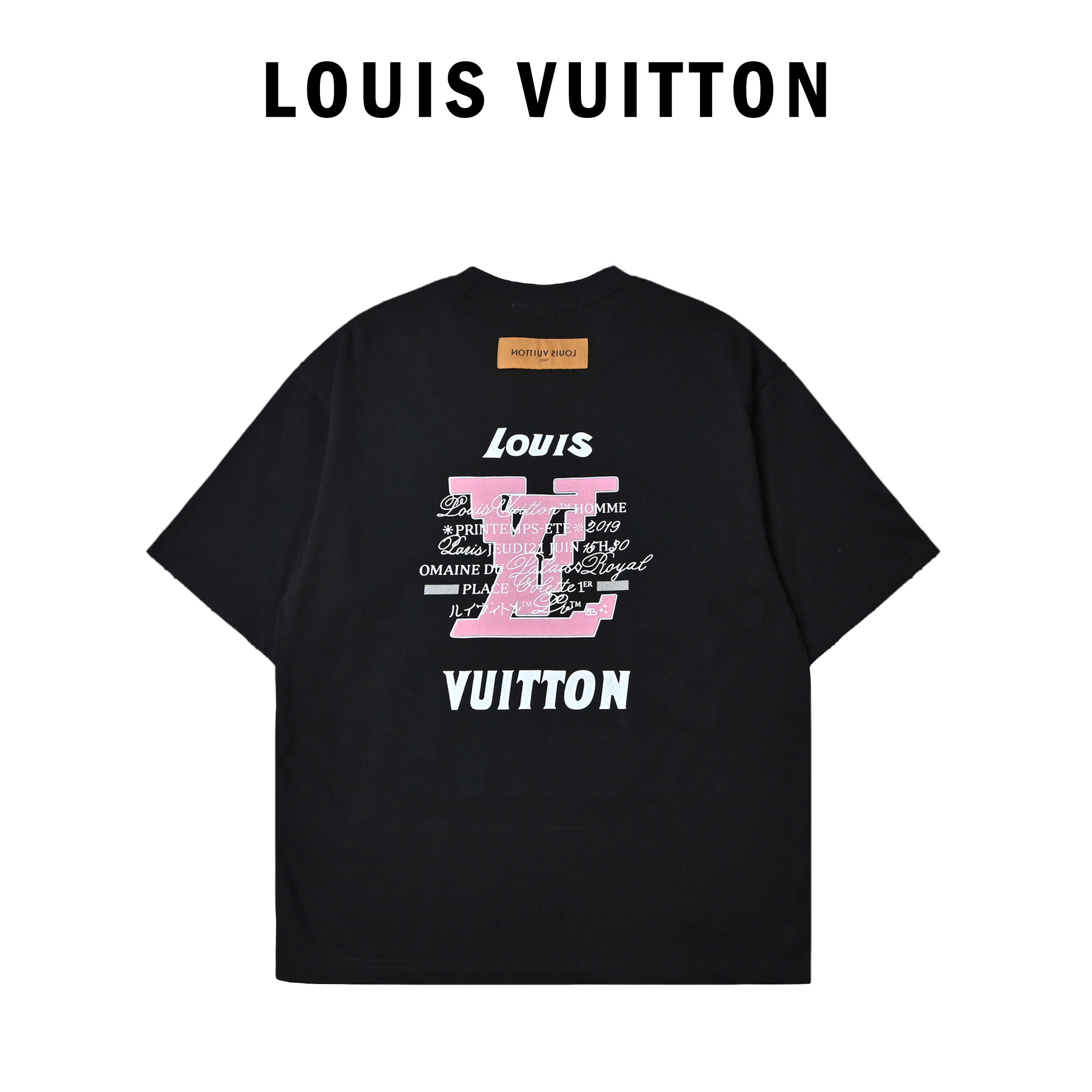 Louis Vuitton 路易威登 黄色大logo字母短袖T恤