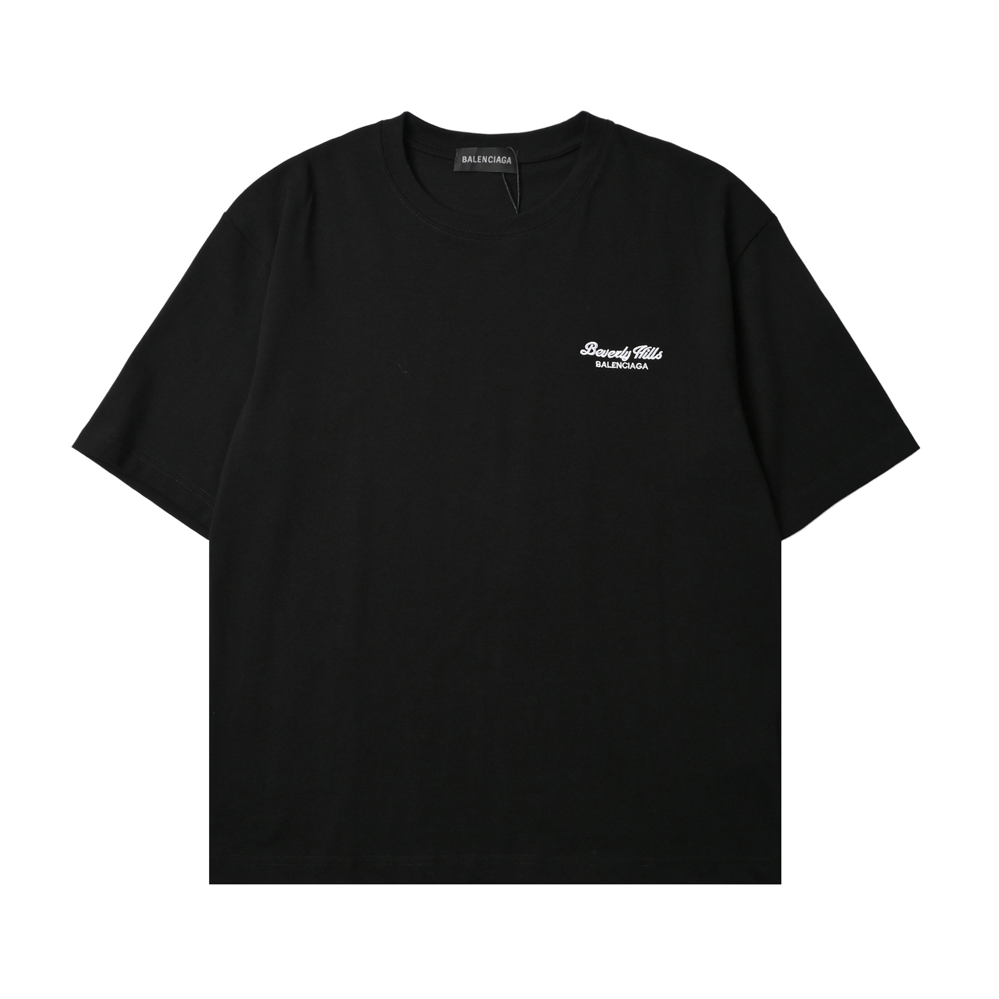 Balenciaga/巴黎世家·经典小标刺绣圆领短袖T恤 黑色 白色-Chinese UA Cheap High Quatity Brand Clothes Bags handbags Sneakers wholesale wholesaler seller from China Factory suppliers Fashion Clothing Shoes best Quality Beautiful Price Balenciaga/巴黎世家·经典小标刺绣圆领短袖T恤 黑色 白色