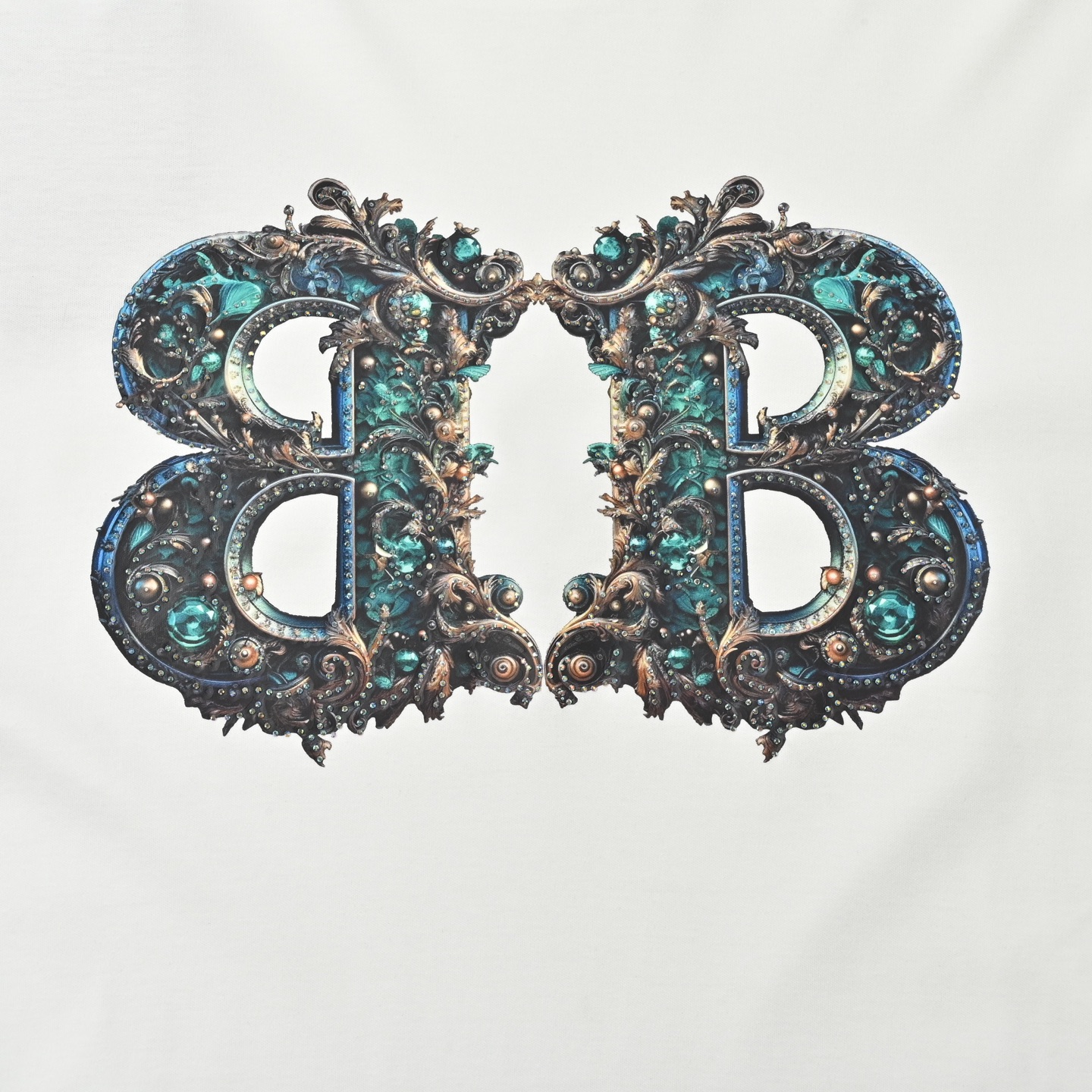 Balenciaga 巴黎世家 2025新款 镶钻图腾短袖T恤 巴黎世家2025新款T恤