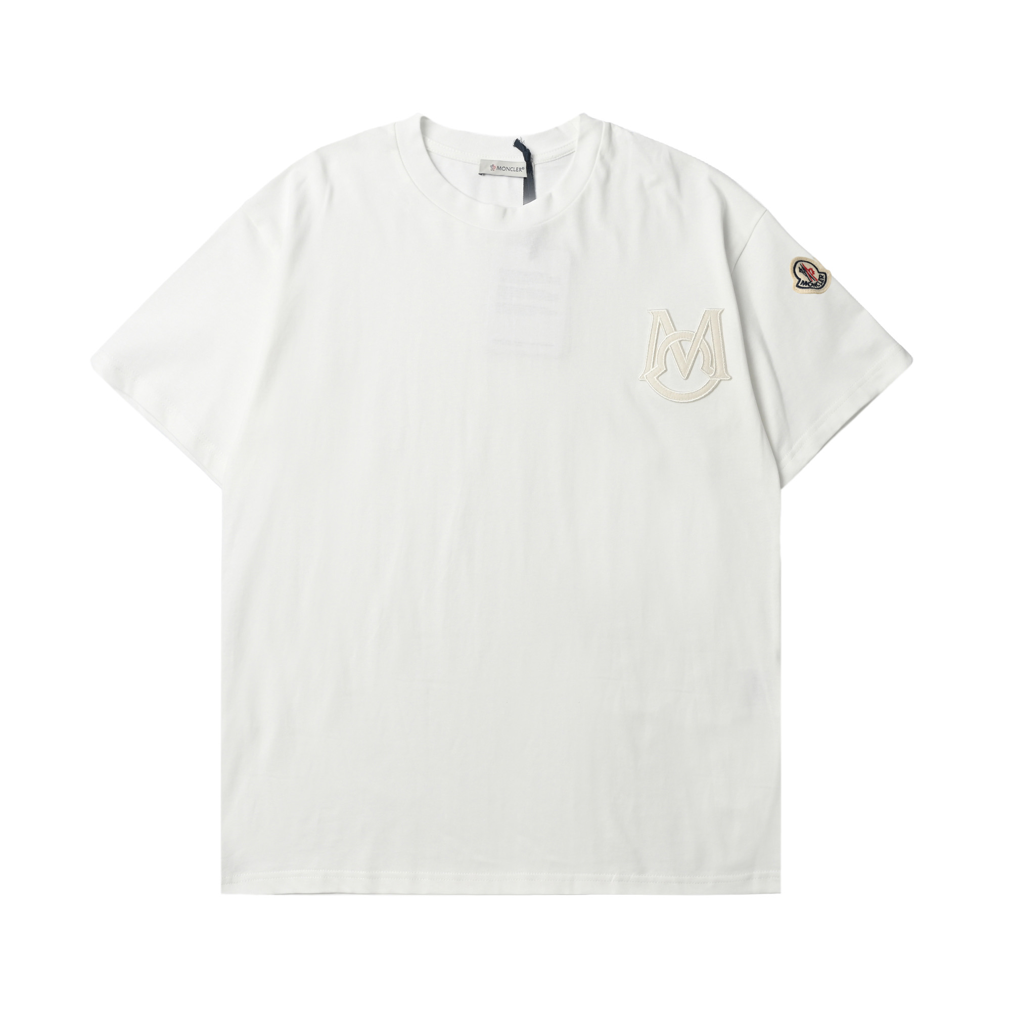 MONCLER蒙口M字母猫耳朵logo圆领短袖T恤-Chinese UA Cheap High Quatity Brand Clothes Bags handbags Sneakers wholesale wholesaler seller from China Factory suppliers Fashion Clothing Shoes best Quality Beautiful Price MONCLER蒙口M字母猫耳朵logo圆领短袖T恤