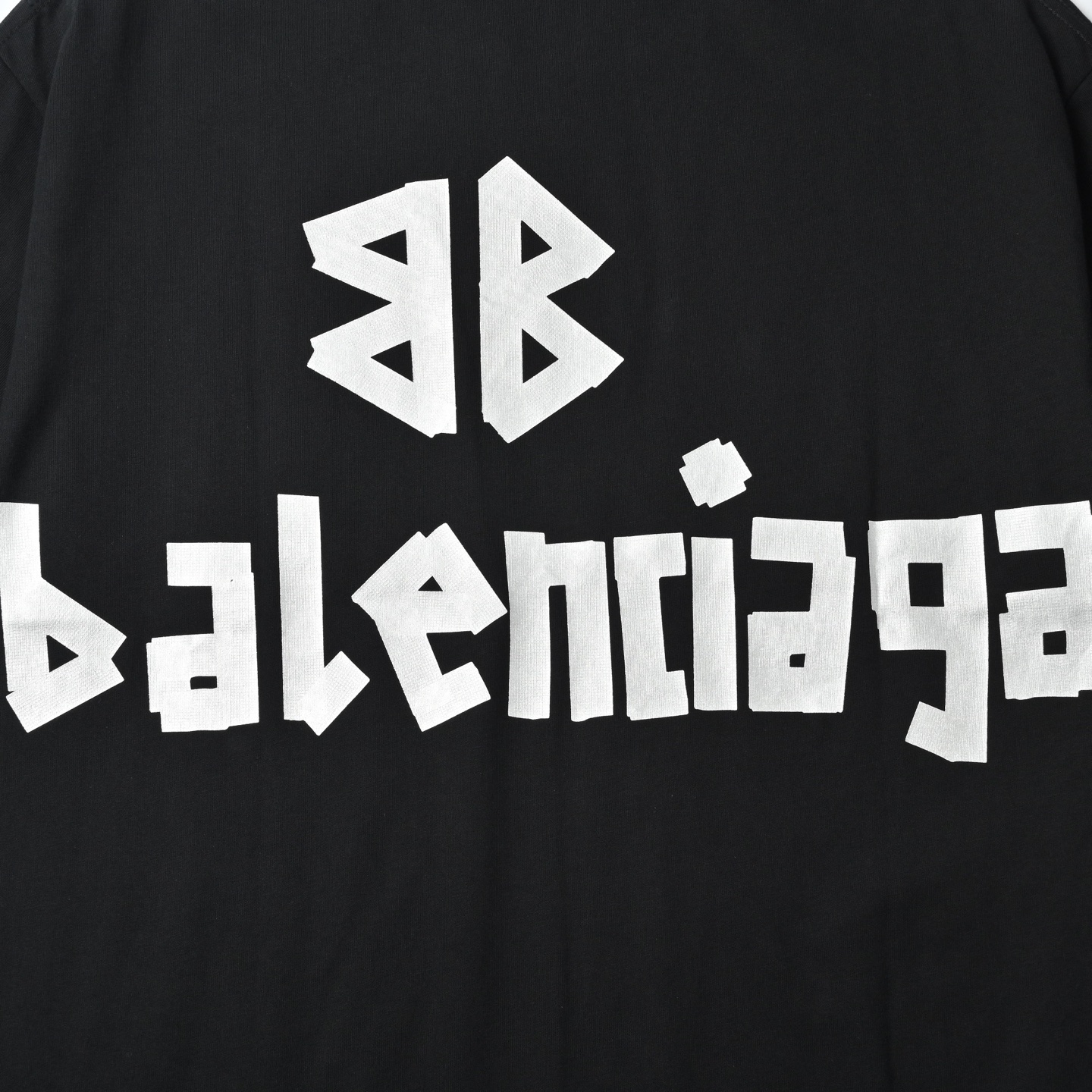 Balenciaga 巴黎世家 银白胶带短袖T恤