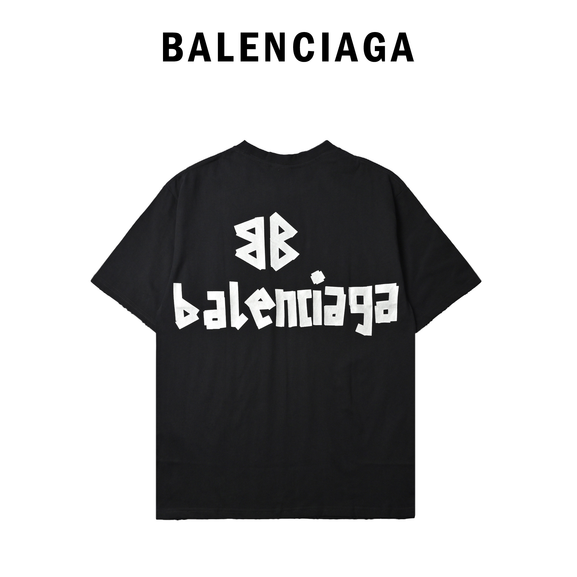 Balenciaga 巴黎世家 银白胶带短袖T恤