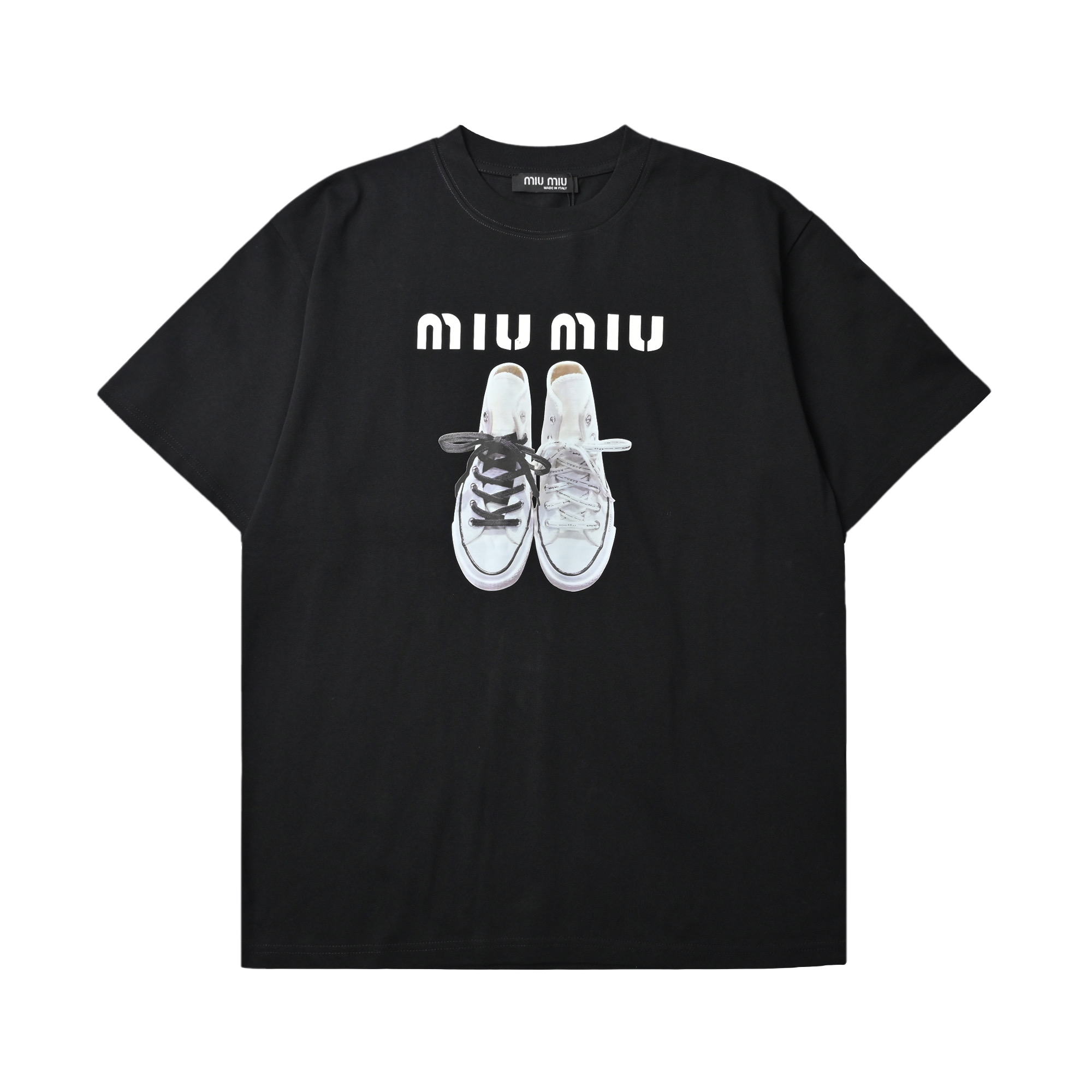 miumiu 帆布鞋印花短袖T恤 纯色T恤简约大气