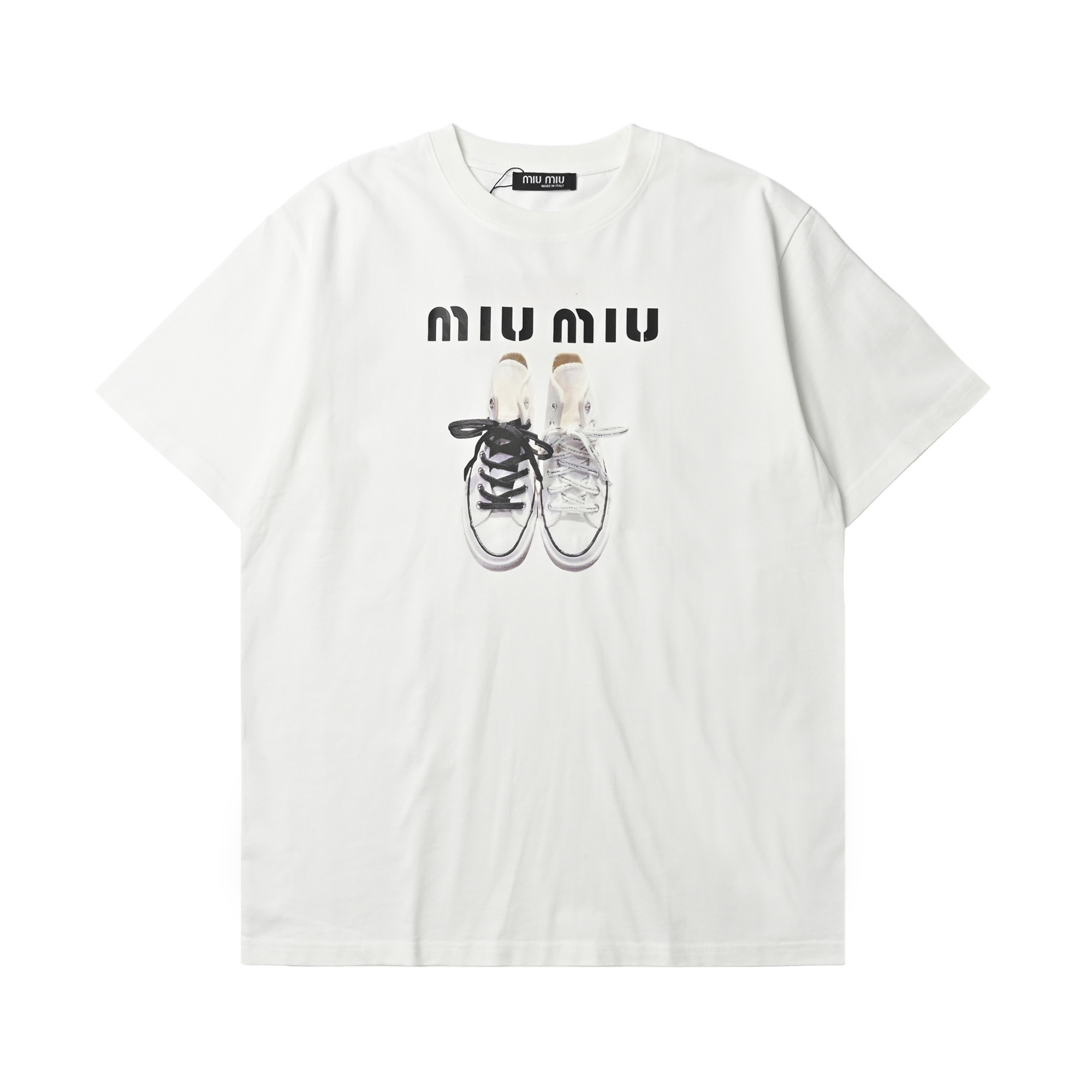 miumiu 帆布鞋印花短袖T恤 纯色T恤简约大气