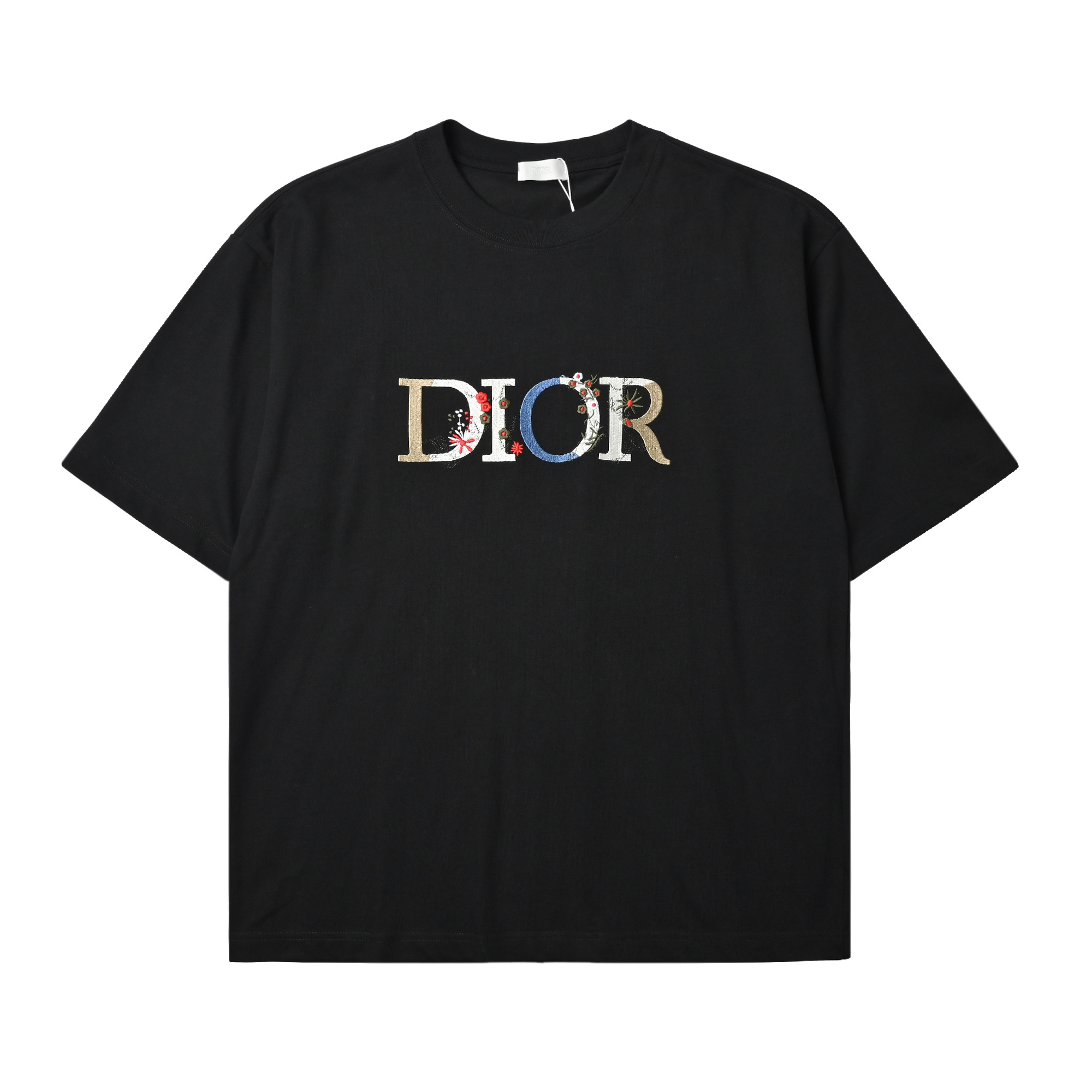 Dior 迪奥 花卉绣花短袖T恤
