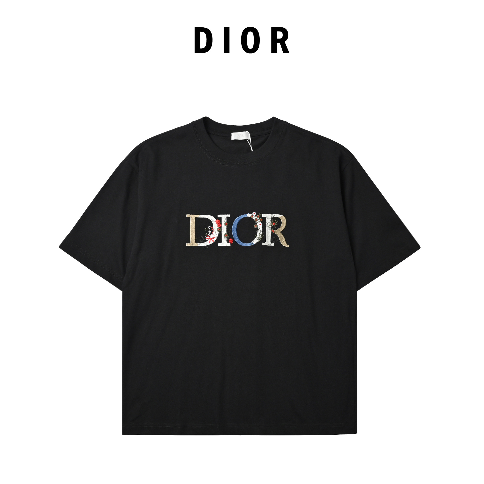 Dior 迪奥 花卉绣花短袖T恤