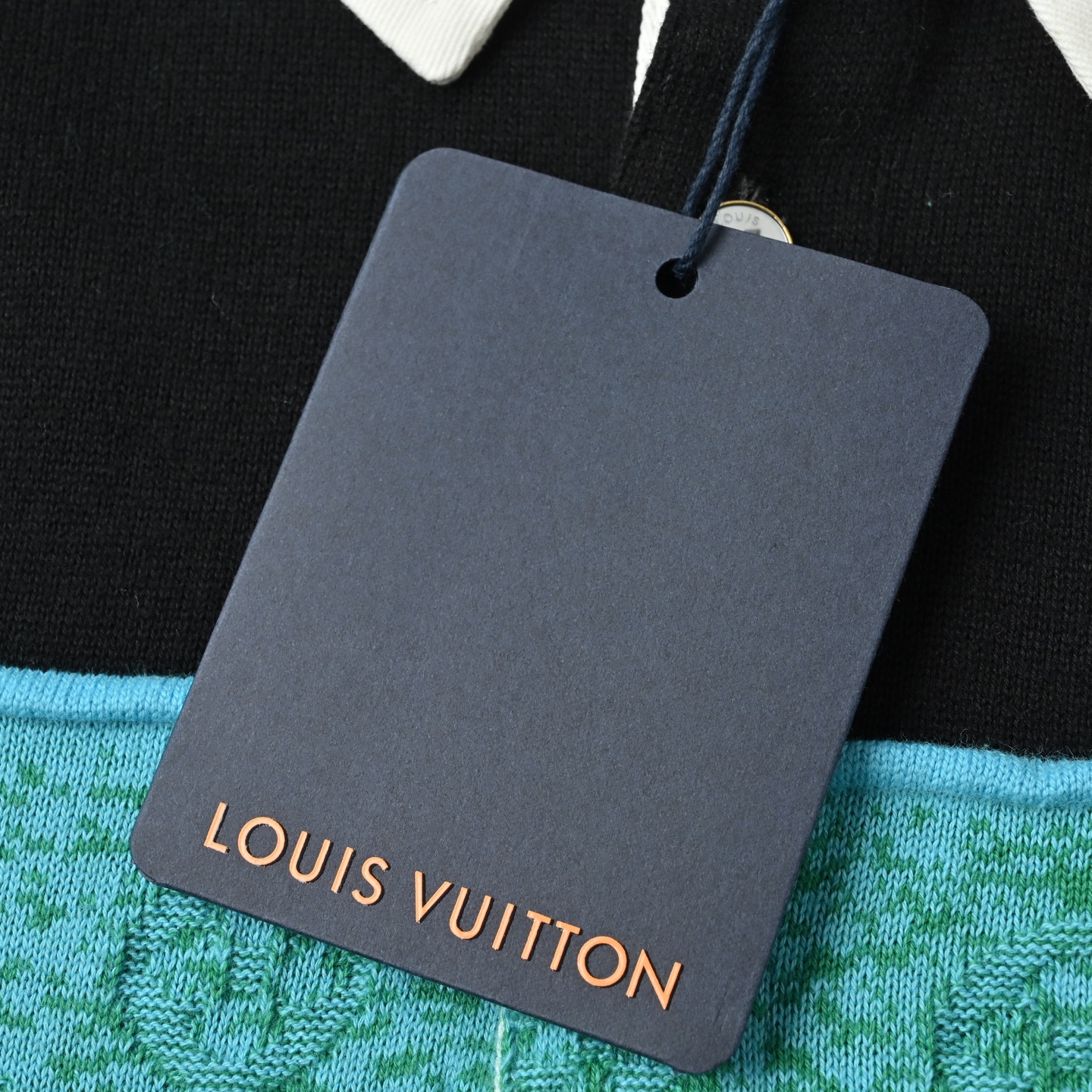 Louis Vuitton 路易威登 绿色拼接Polo短袖衬衫