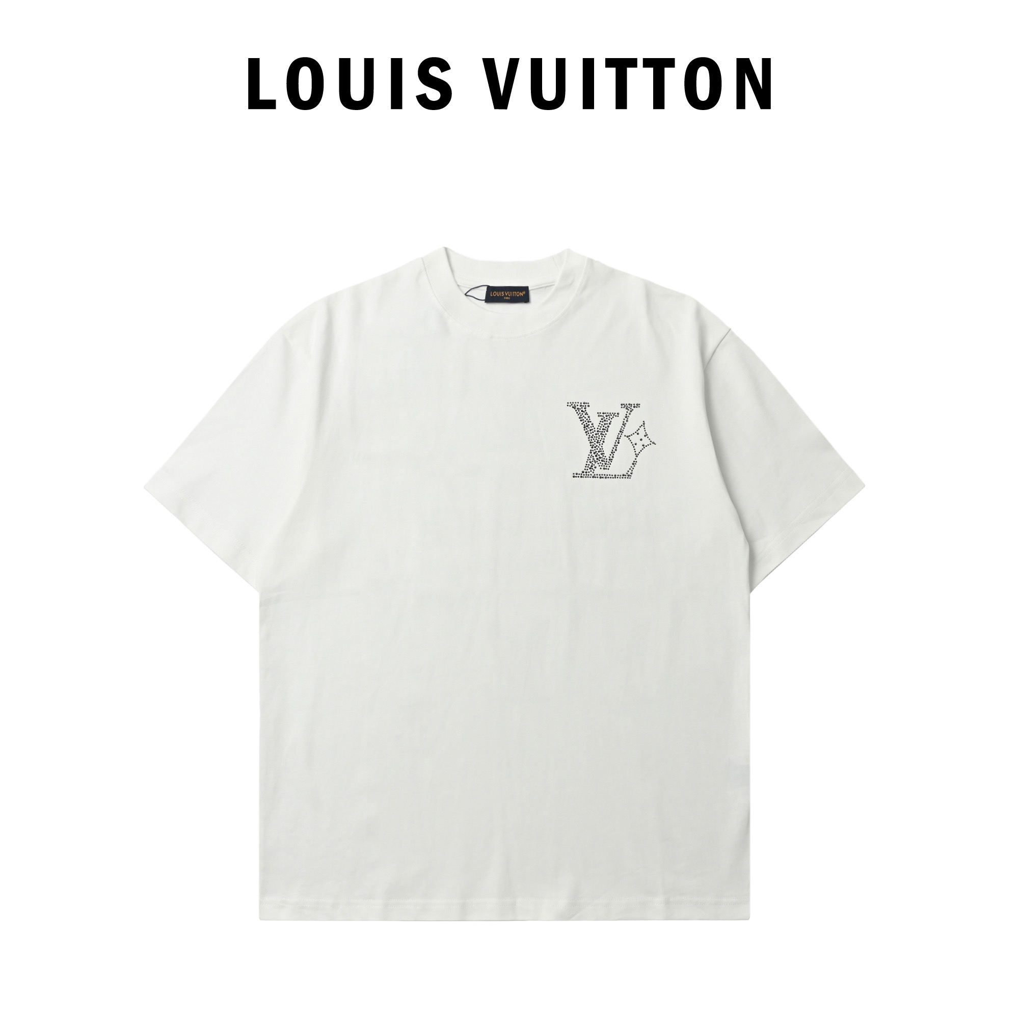 Louis Vuitton 路易威登 前后烫钻短袖T恤